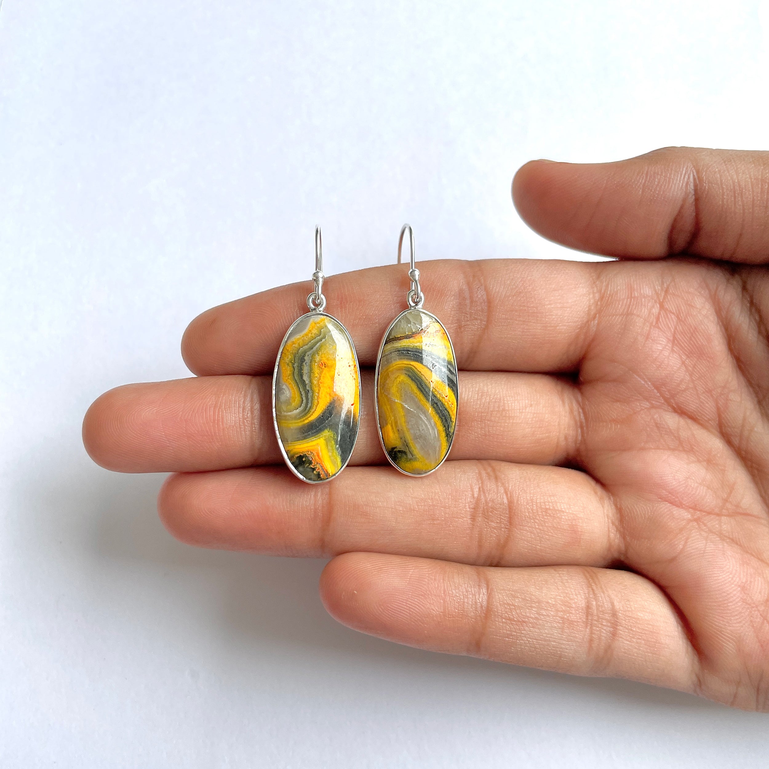 Bumble bee Jasper Earring-(BBJ-3-14)