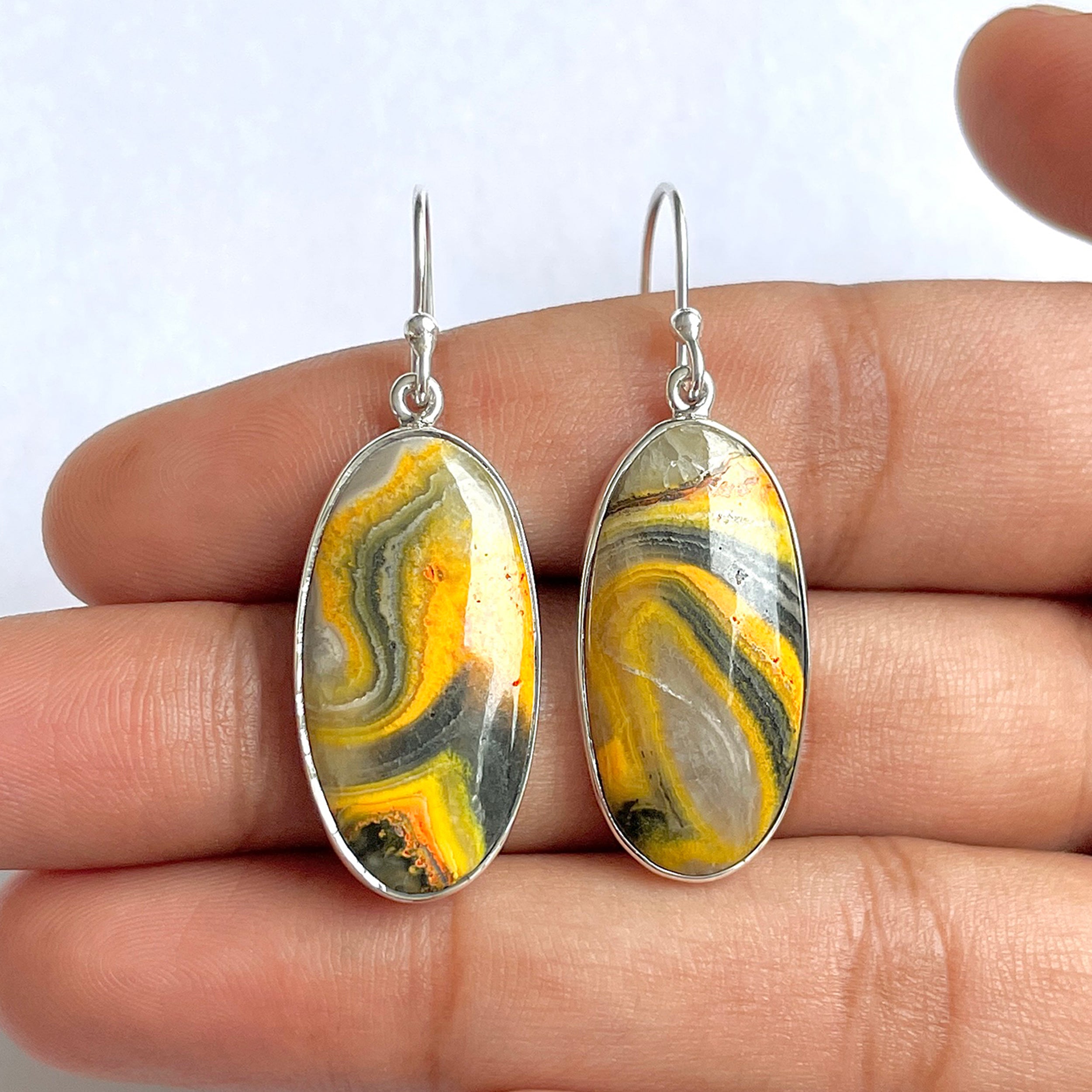 Bumble bee Jasper Earring-(BBJ-3-14)