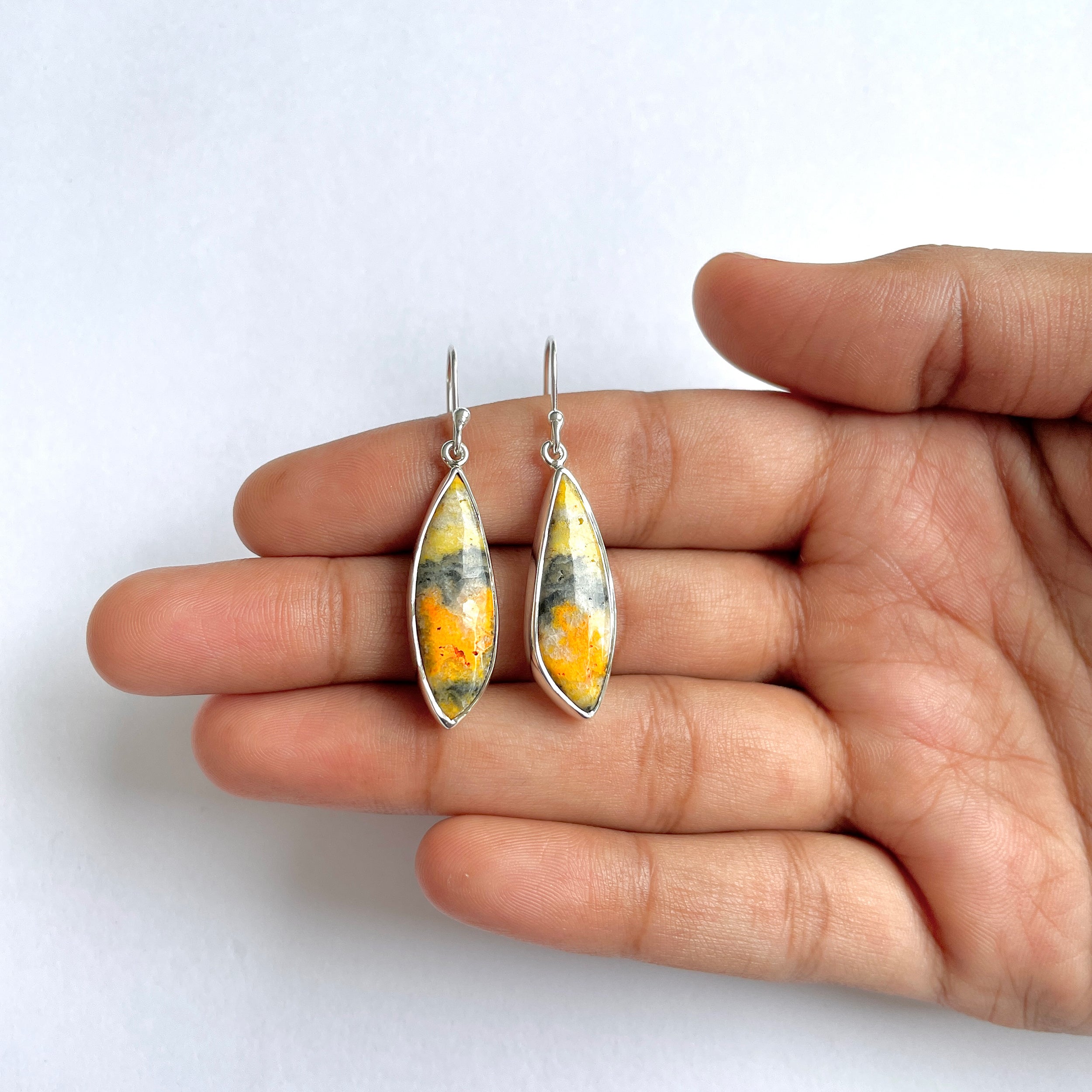 Bumble bee Jasper Earring-(BBJ-3-15)