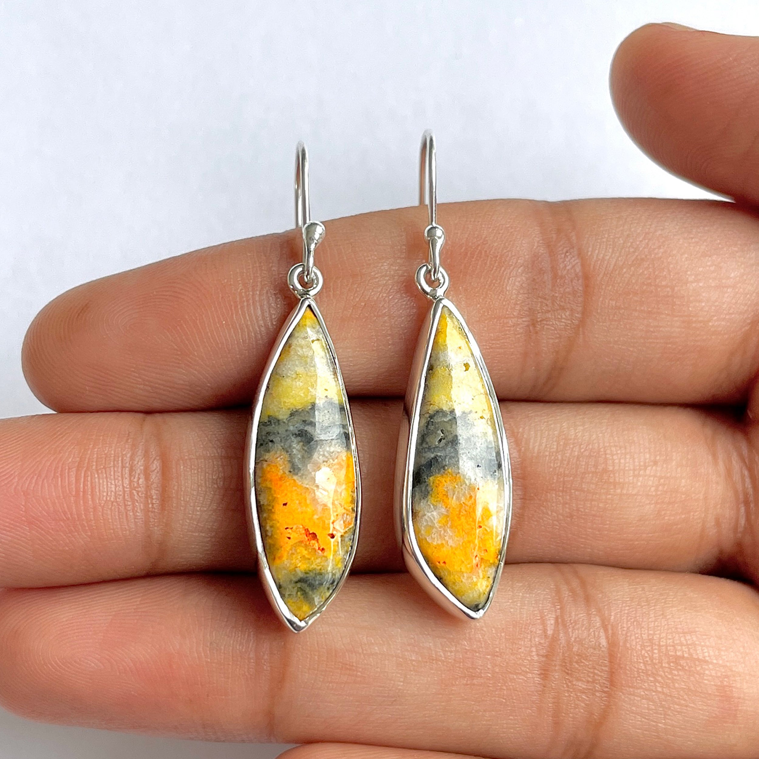 Bumble bee Jasper Earring-(BBJ-3-15)