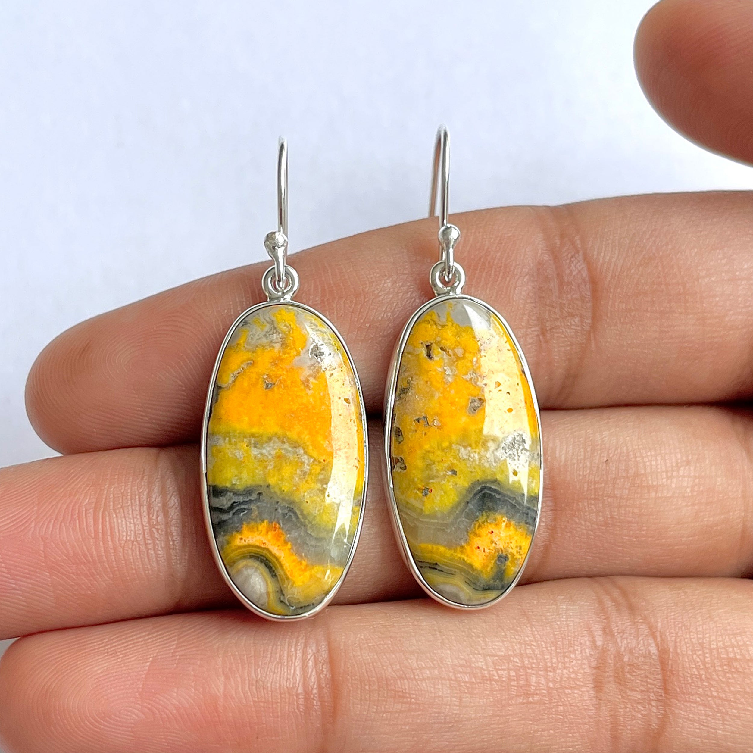 Bumble bee Jasper Earring-(BBJ-3-22)