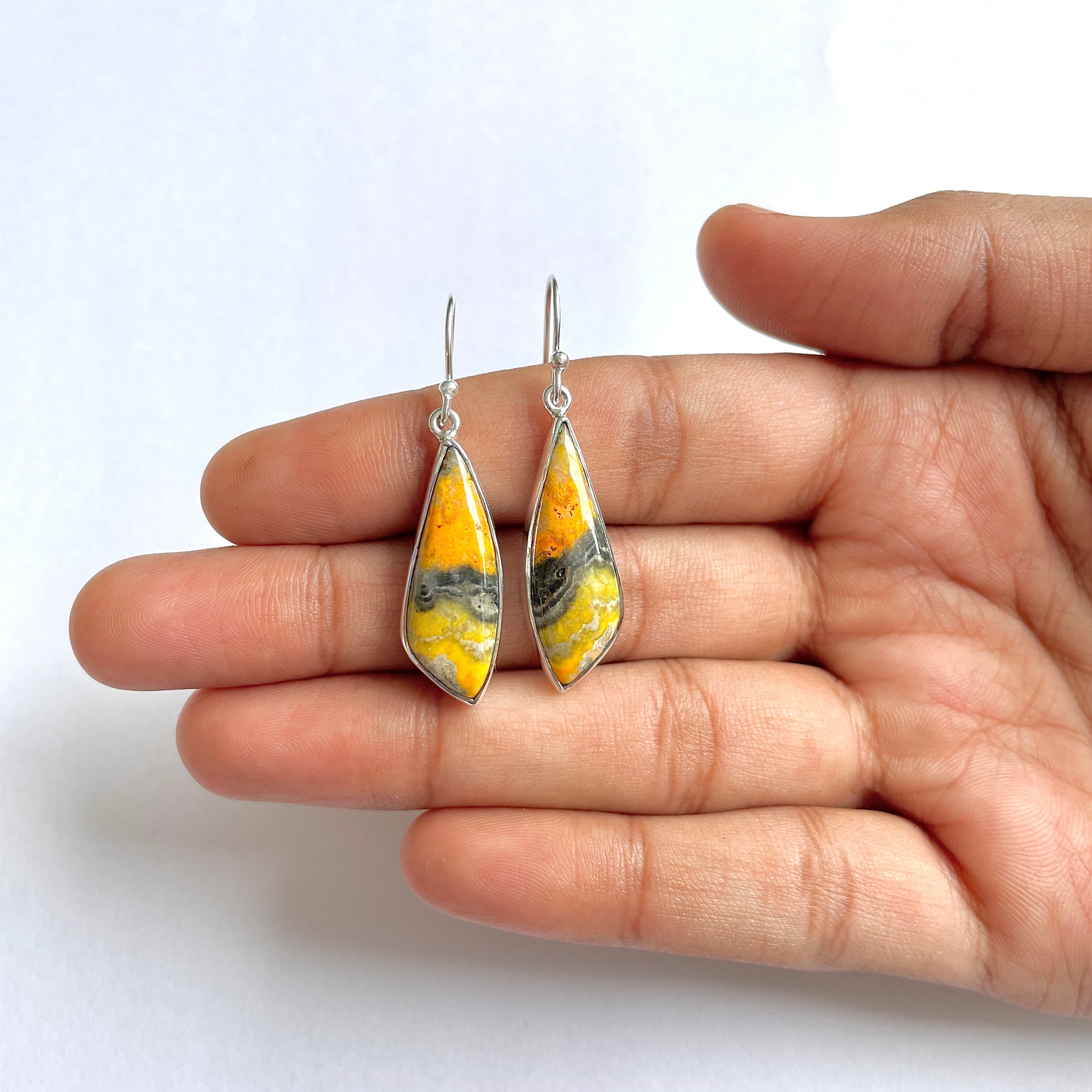 Bumble bee Jasper Earring-(BBJ-3-25)