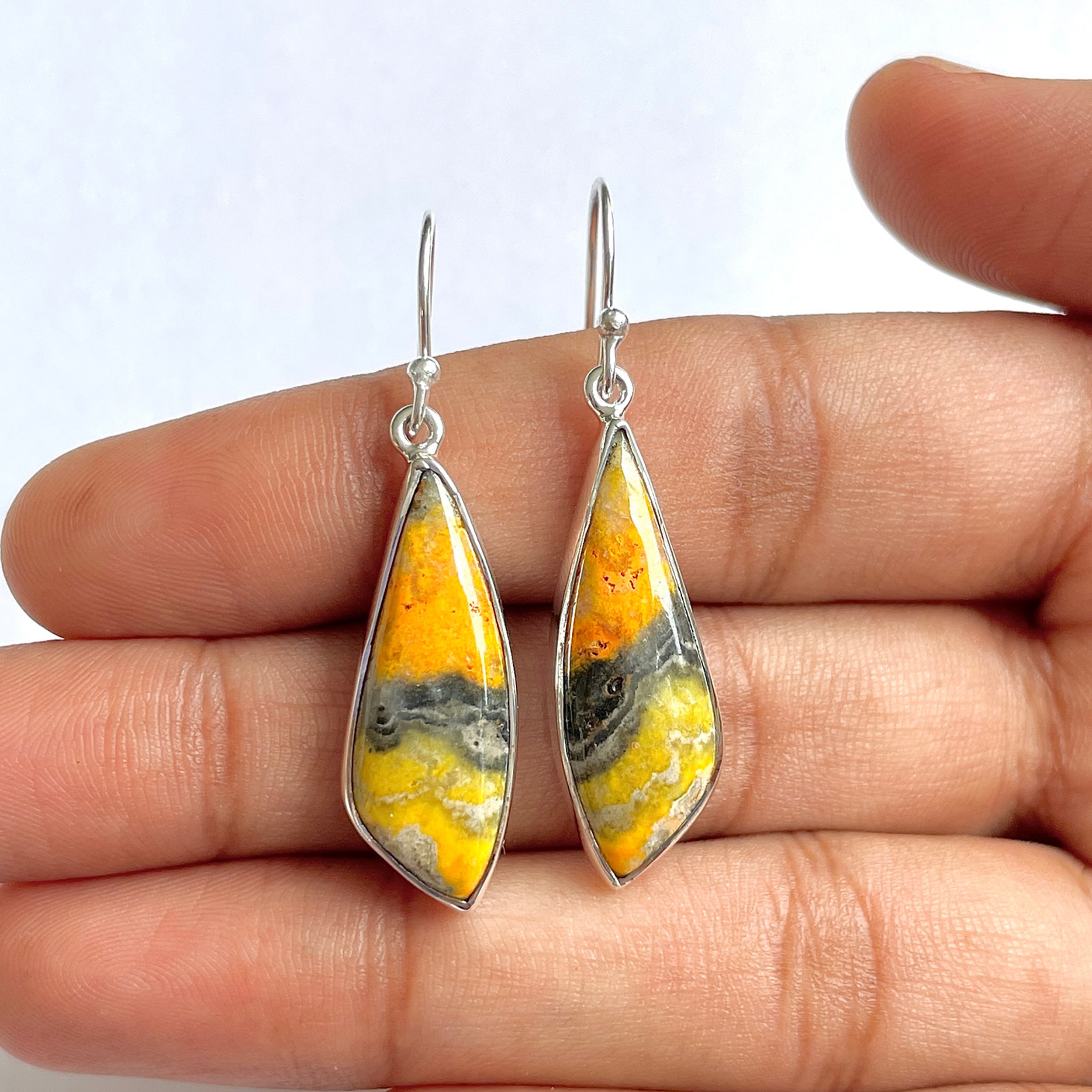 Bumble bee Jasper Earring-(BBJ-3-25)