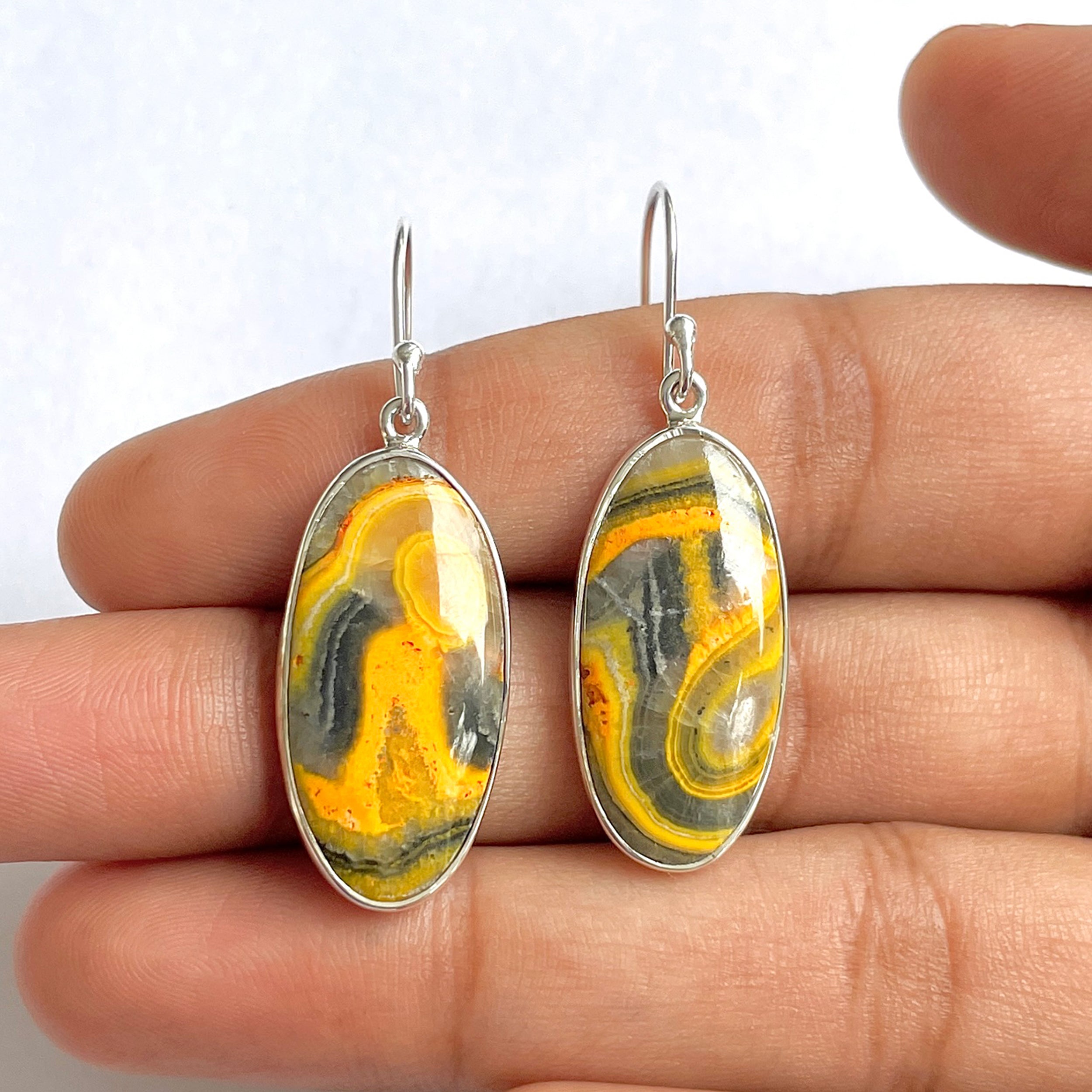 Bumble bee Jasper Earring-(BBJ-3-3)