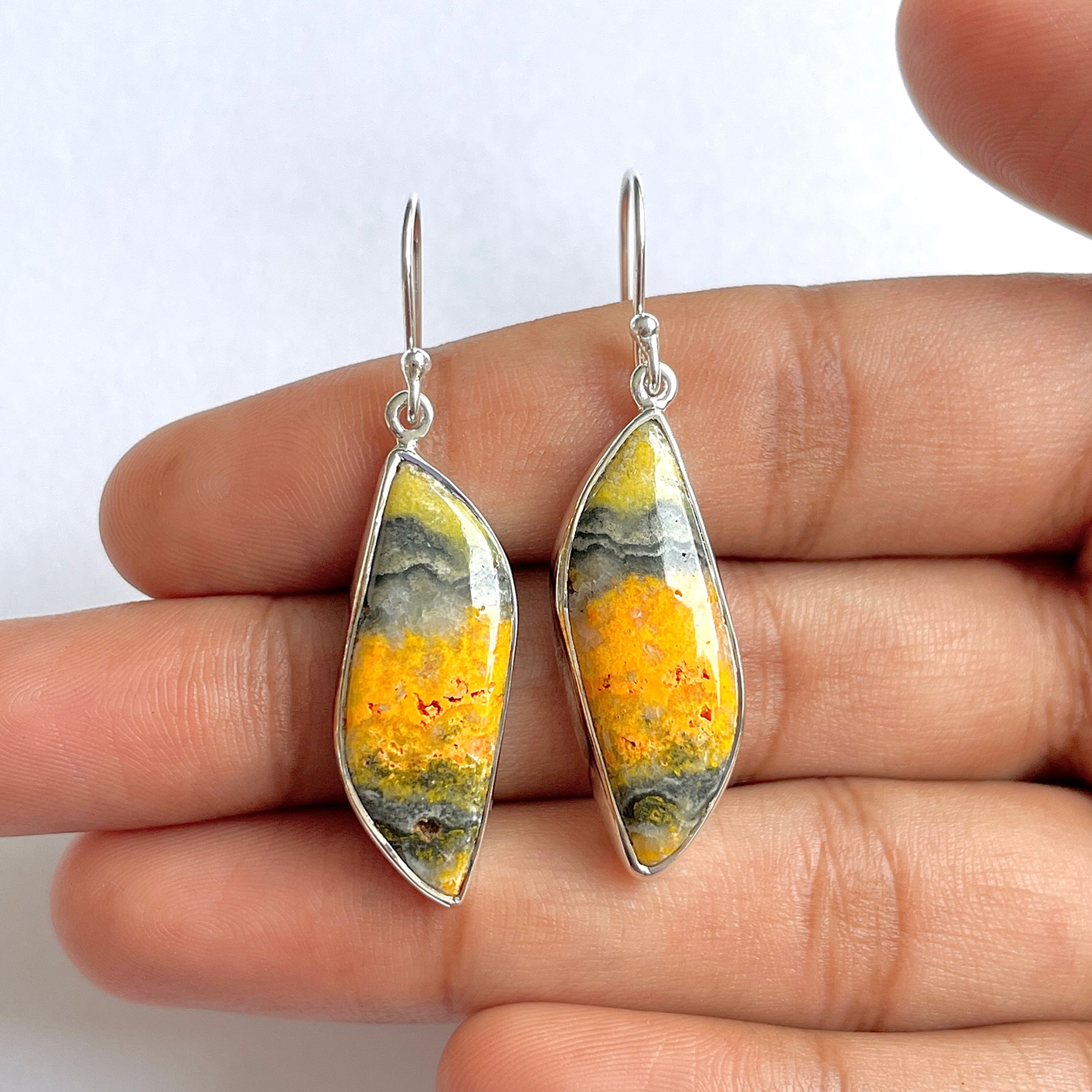 Bumble bee Jasper Earring-(BBJ-3-30)