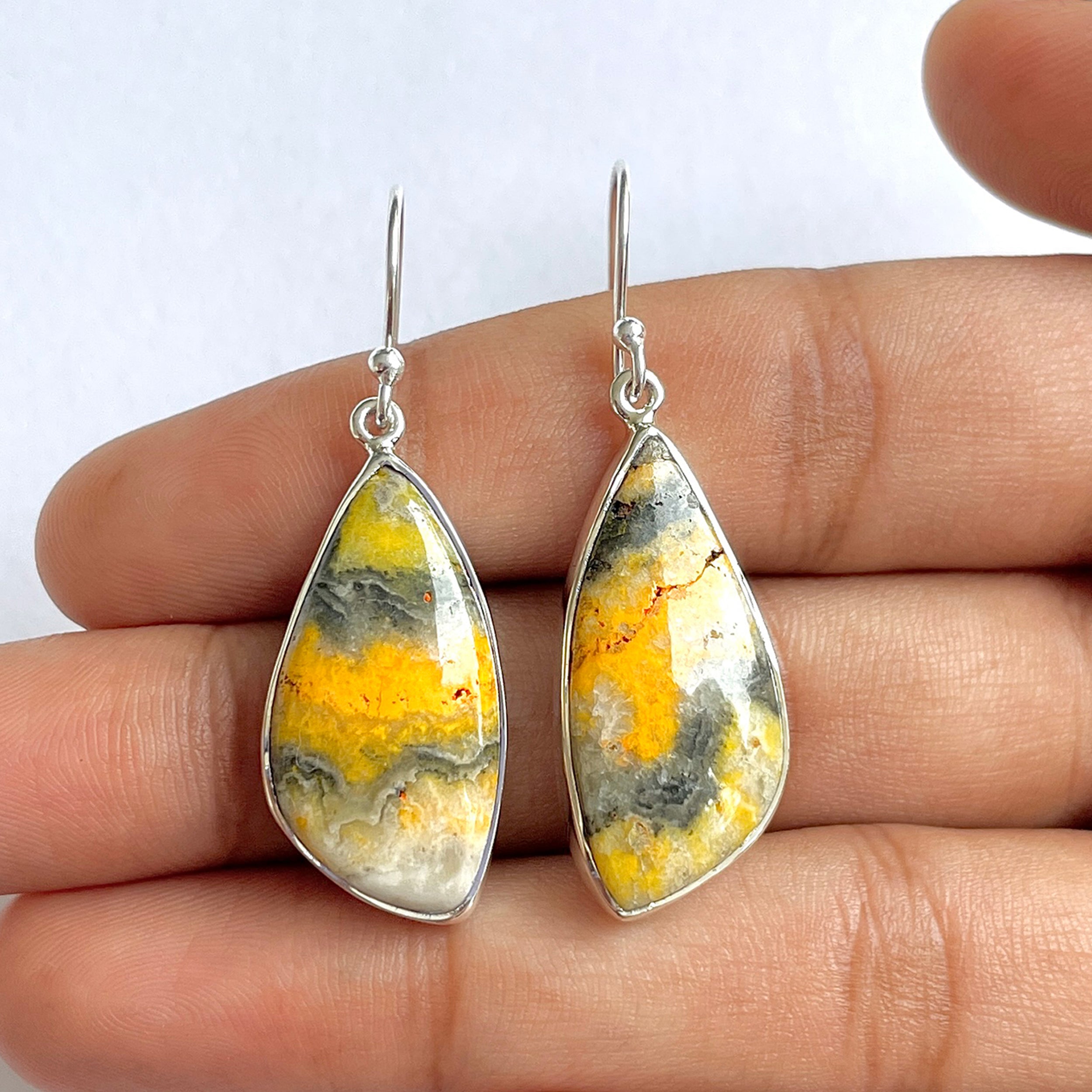 Bumble bee Jasper Earring-(BBJ-3-33)