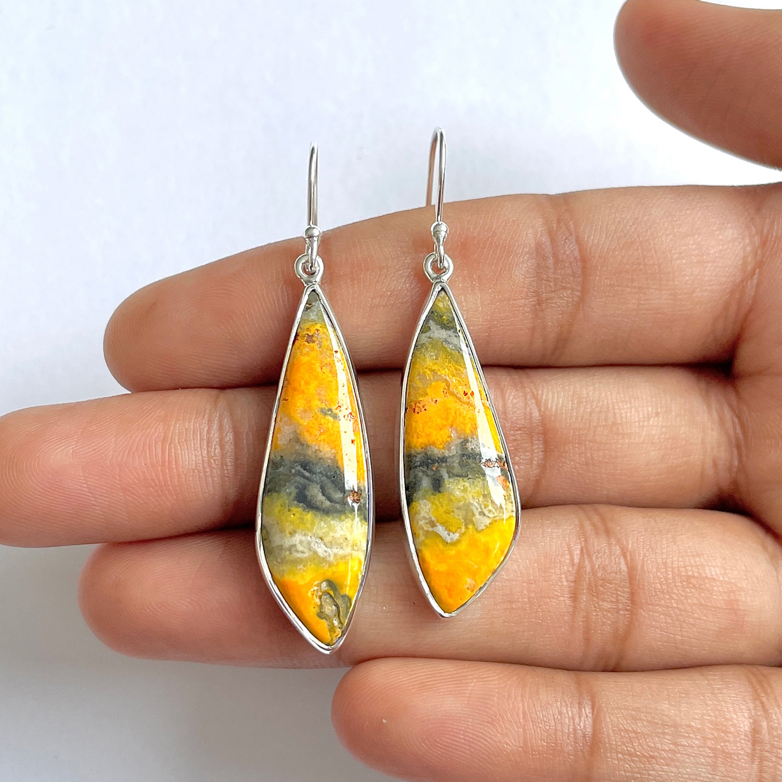 Bumble bee Jasper Earring-(BBJ-3-35)