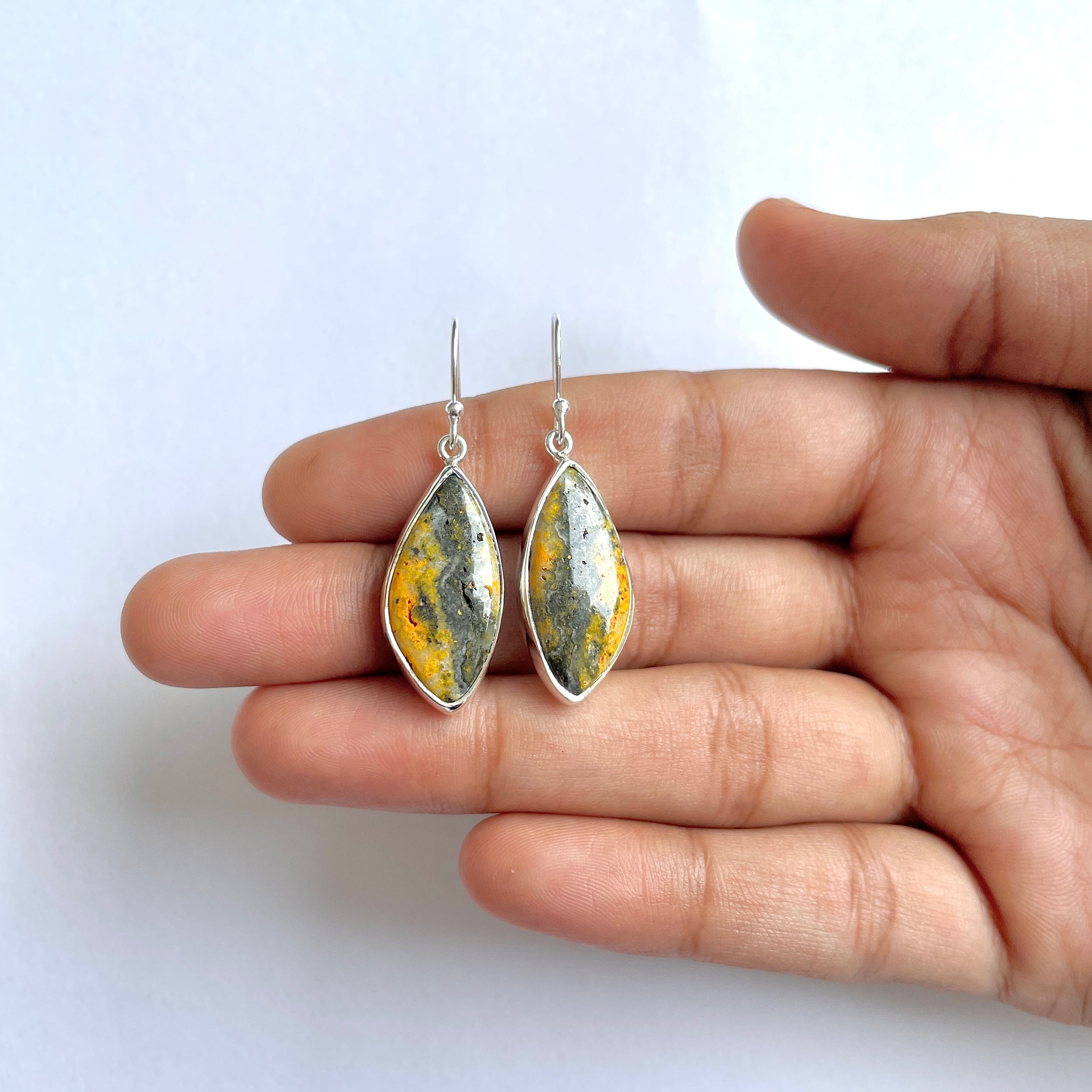 Bumble bee Jasper Earring-(BBJ-3-39)