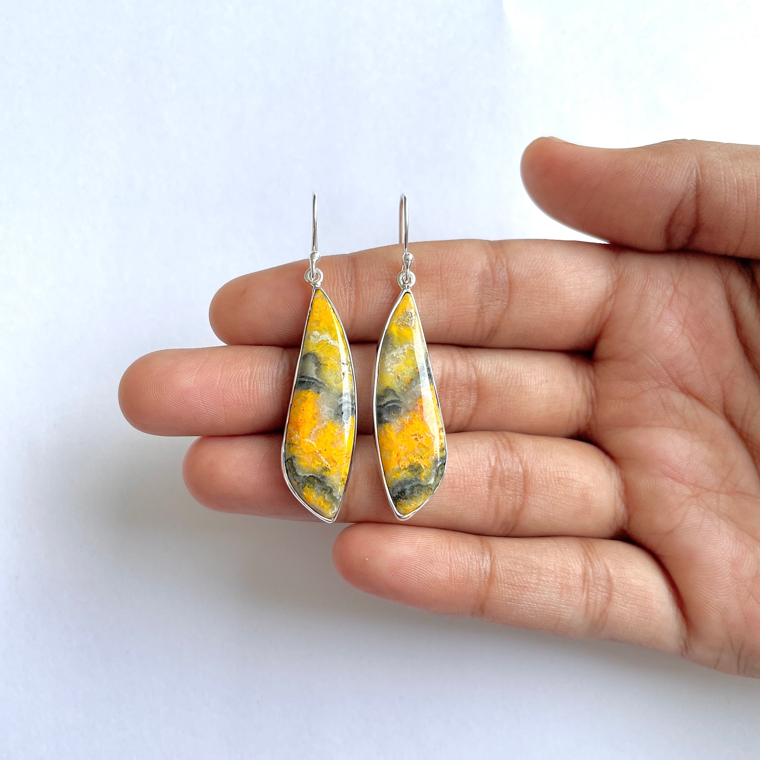 Bumble bee Jasper Earring-(BBJ-3-40)