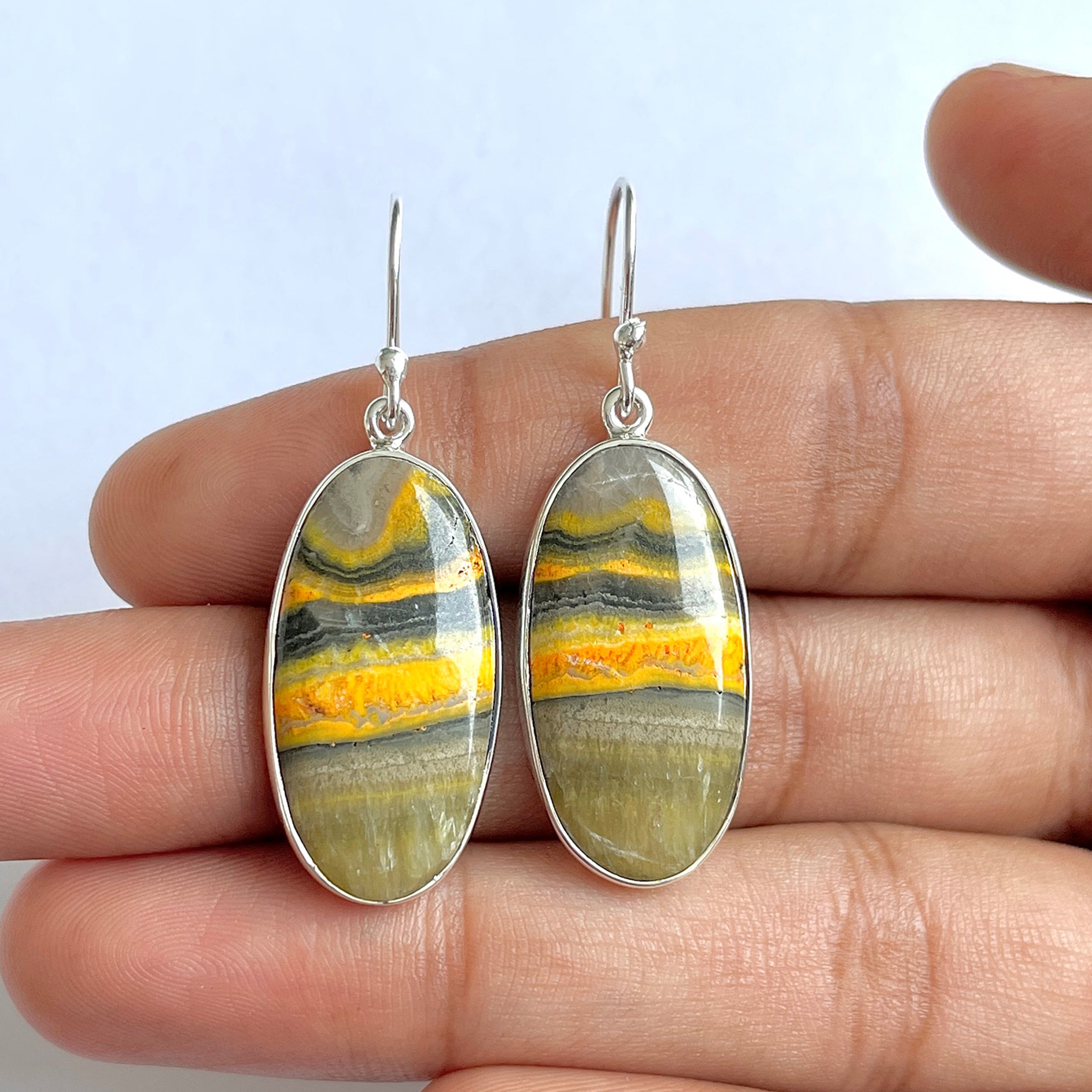 Bumble bee Jasper Earring-(BBJ-3-43)