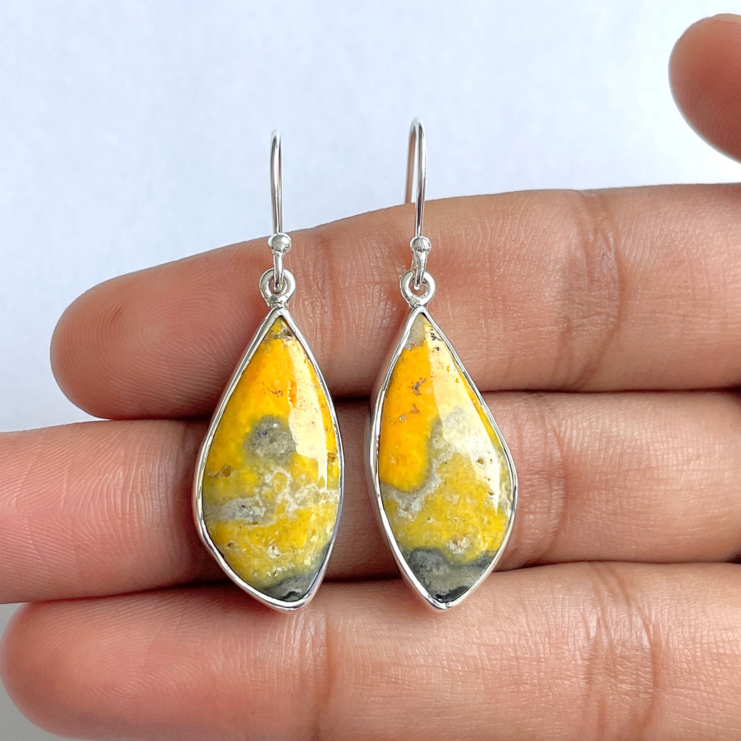 Bumble bee Jasper Earring-(BBJ-3-47)