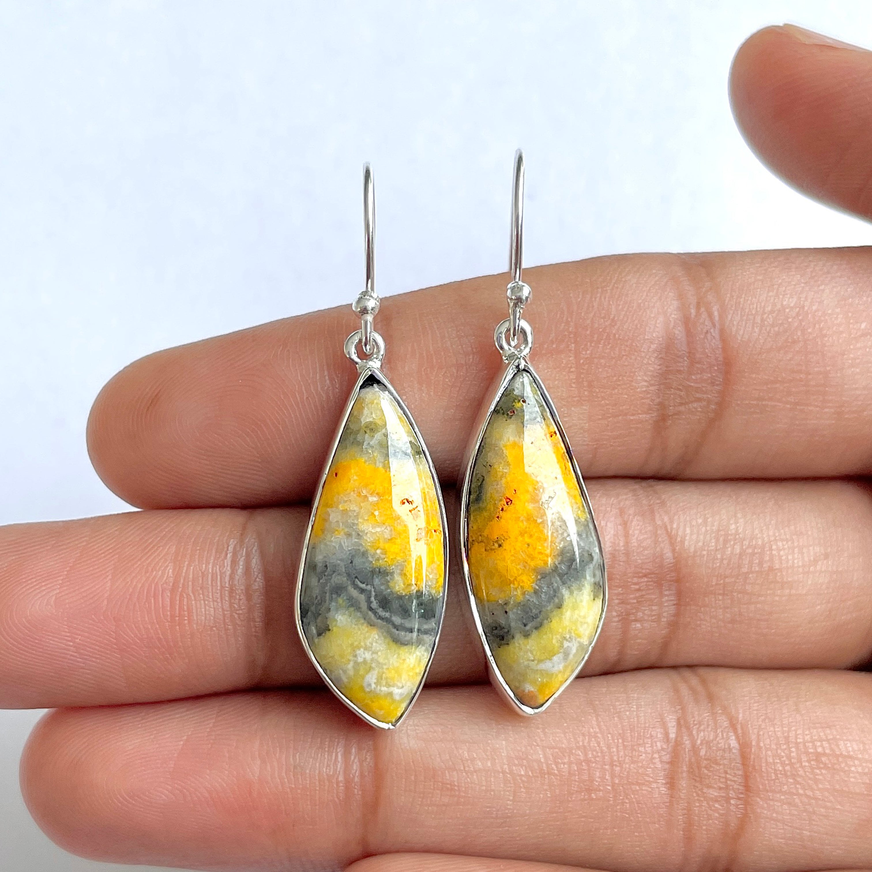 Bumble bee Jasper Earring-(BBJ-3-50)