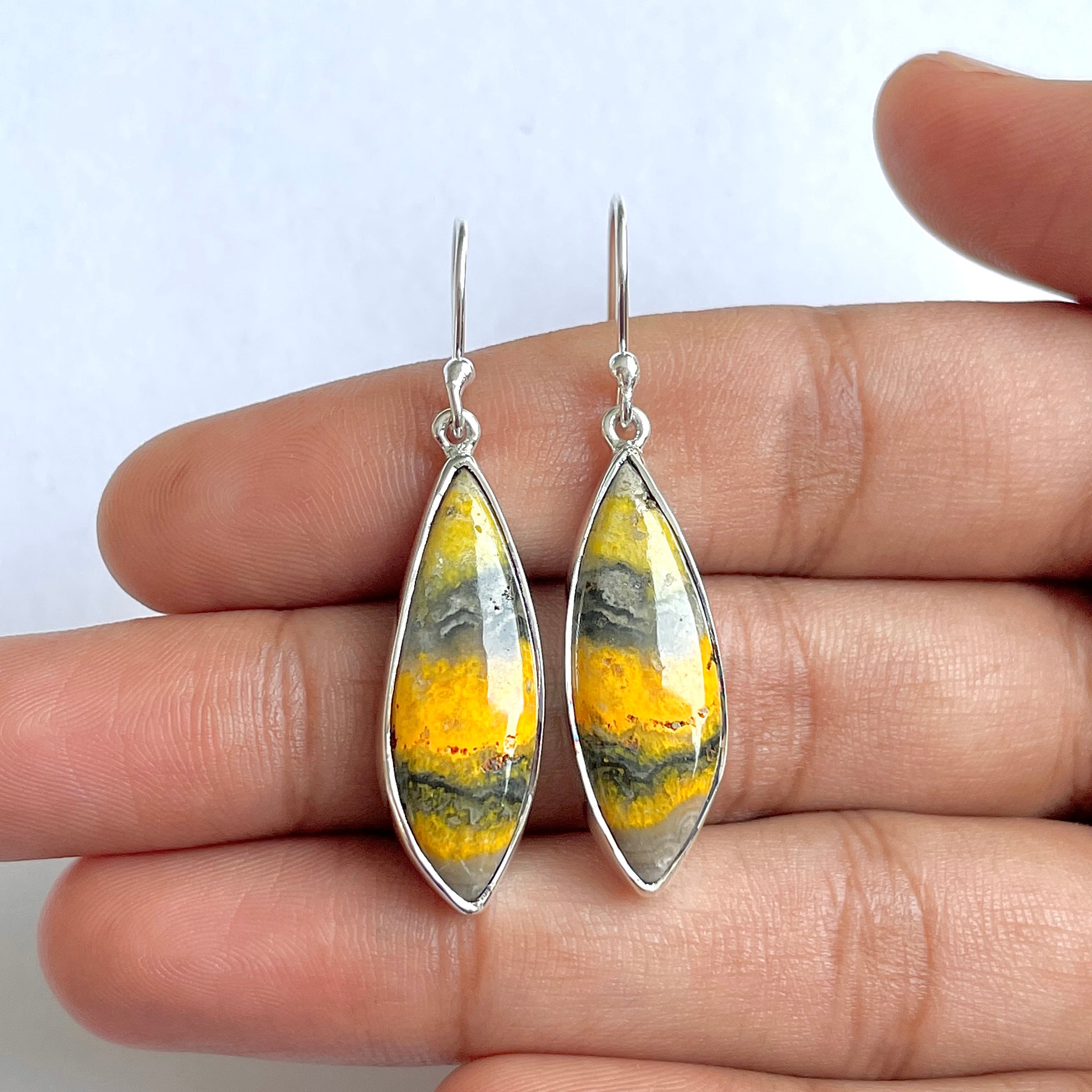 Bumble bee Jasper Earring-(BBJ-3-53)