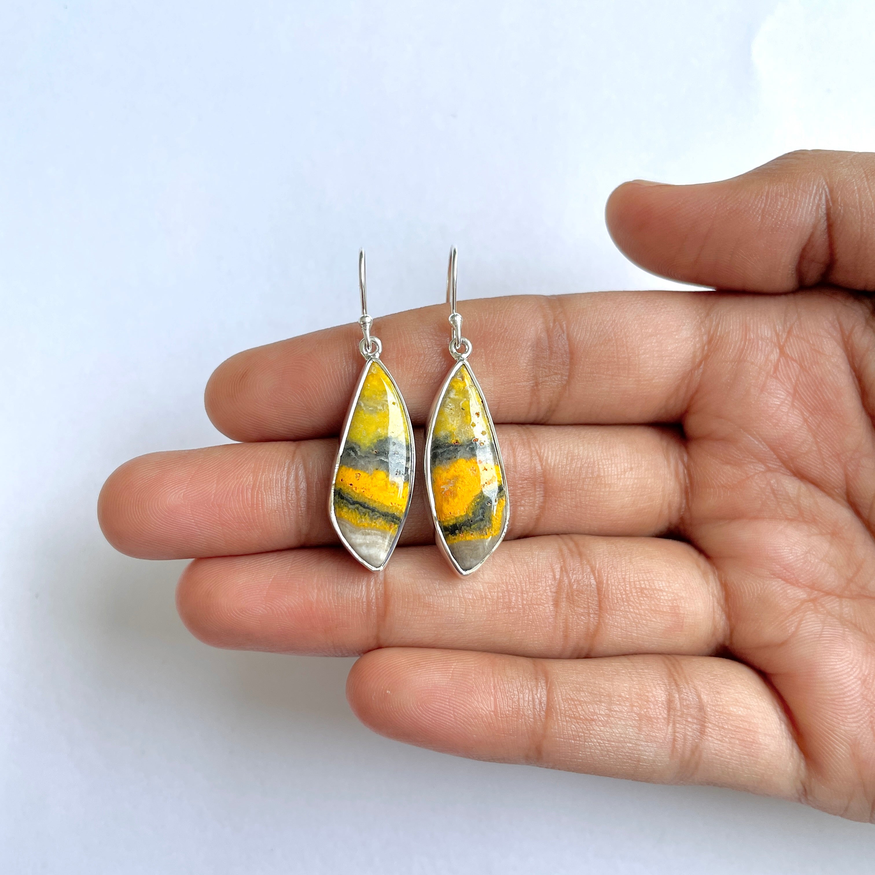 Bumble bee Jasper Earring-(BBJ-3-55)