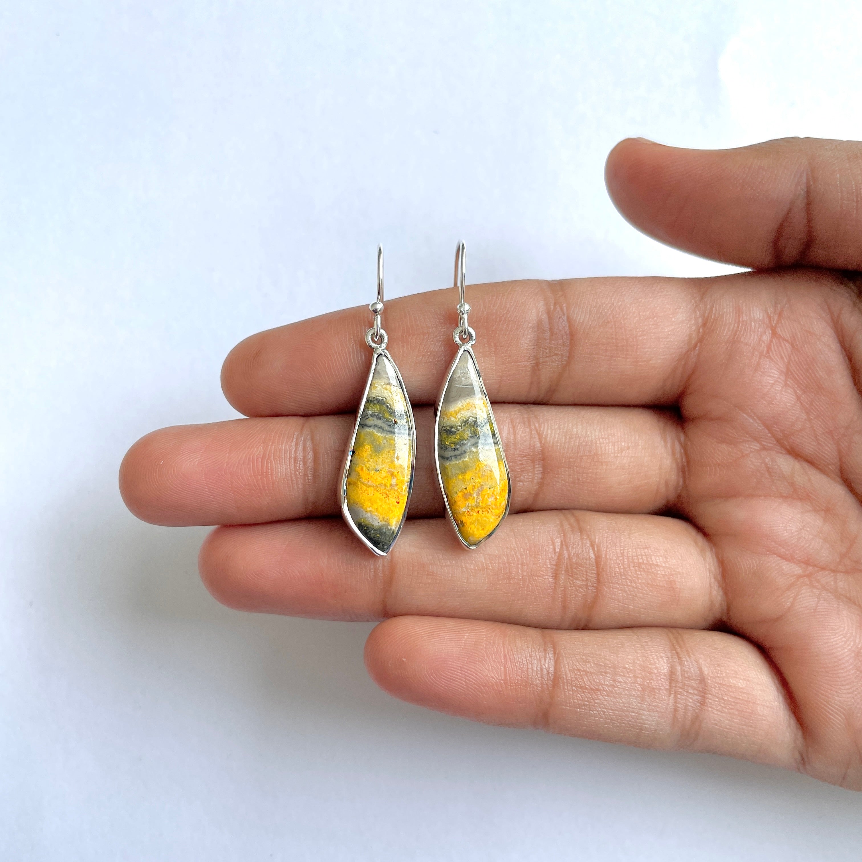 Bumble bee Jasper Earring-(BBJ-3-57)