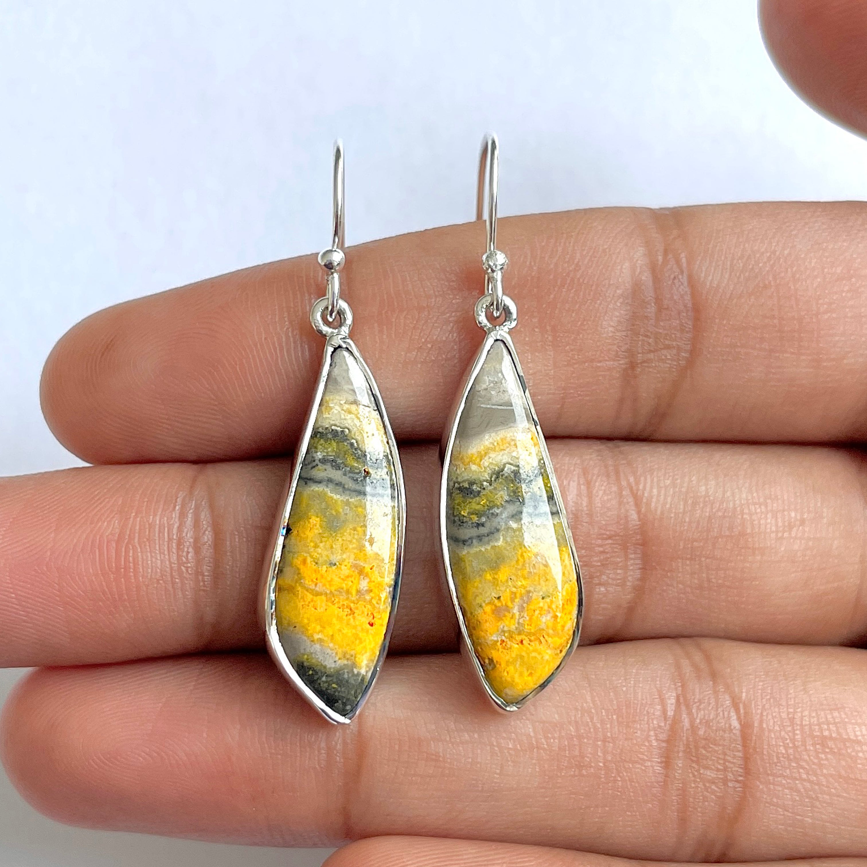 Bumble bee Jasper Earring-(BBJ-3-57)