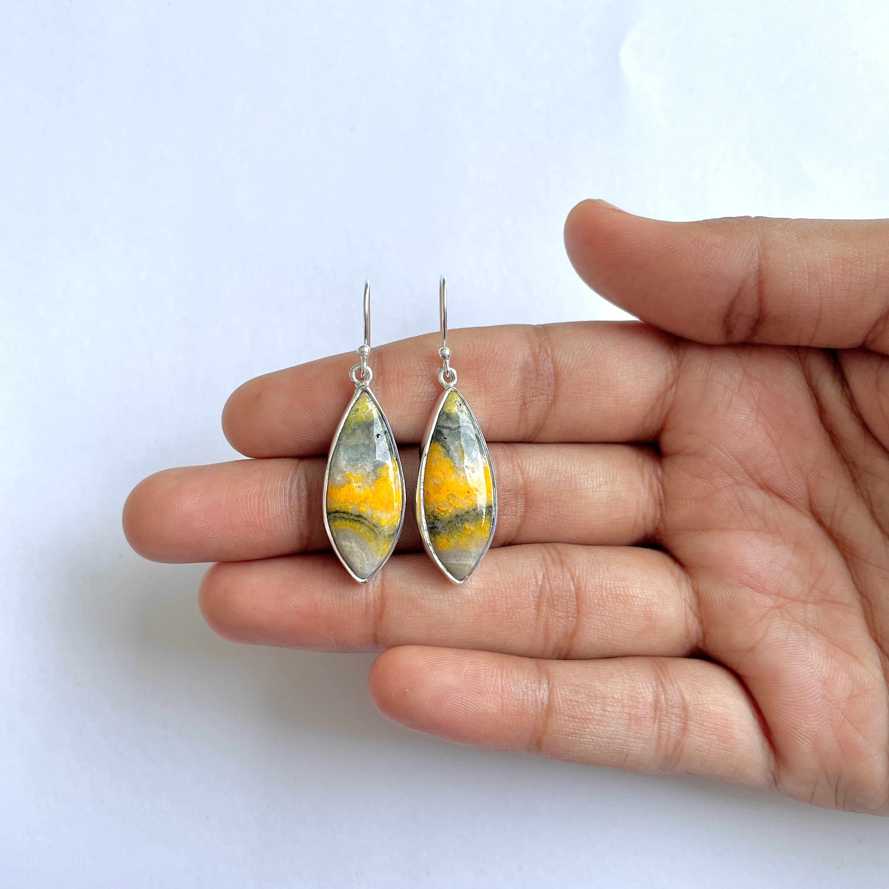 Bumble bee Jasper Earring-(BBJ-3-60)