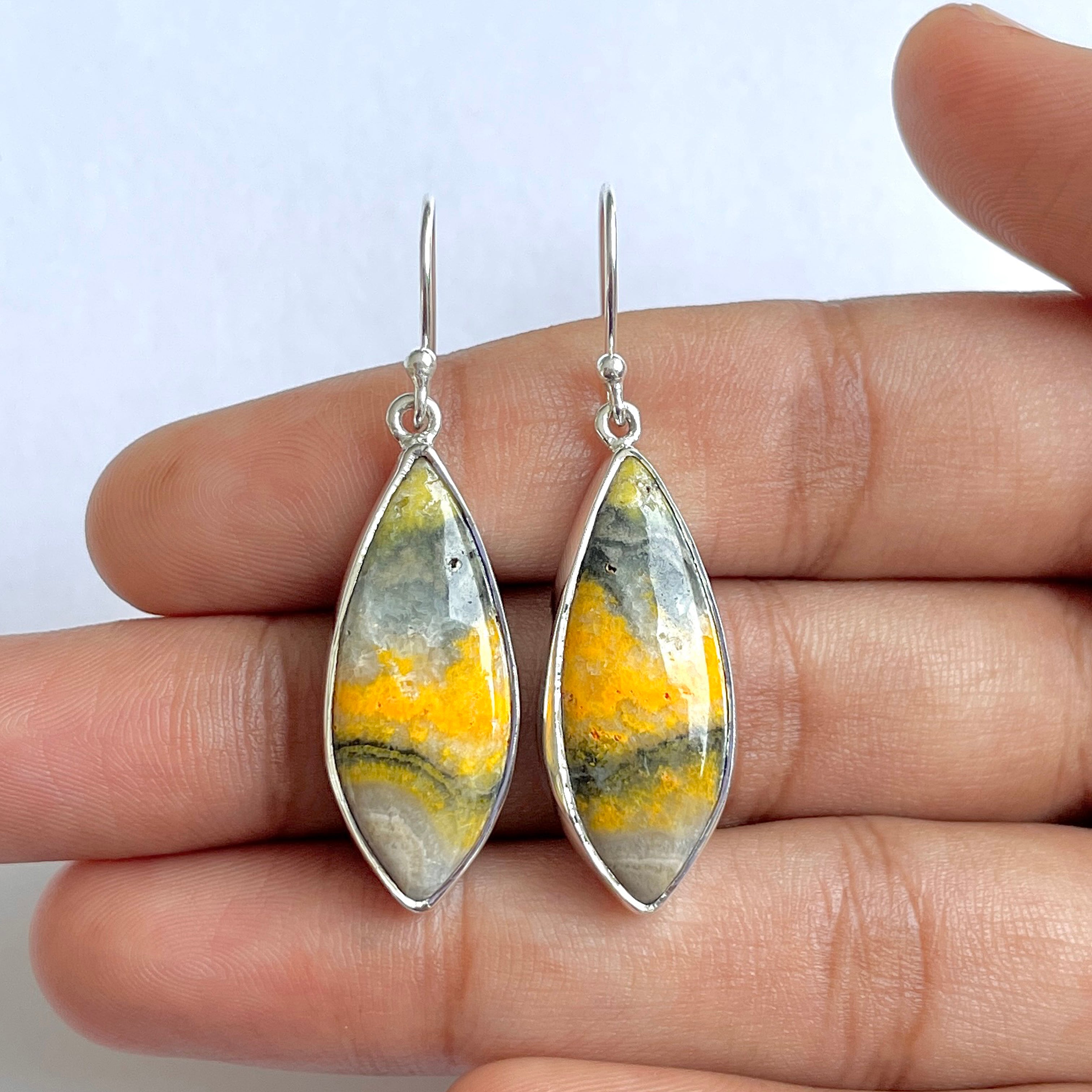 Bumble bee Jasper Earring-(BBJ-3-60)