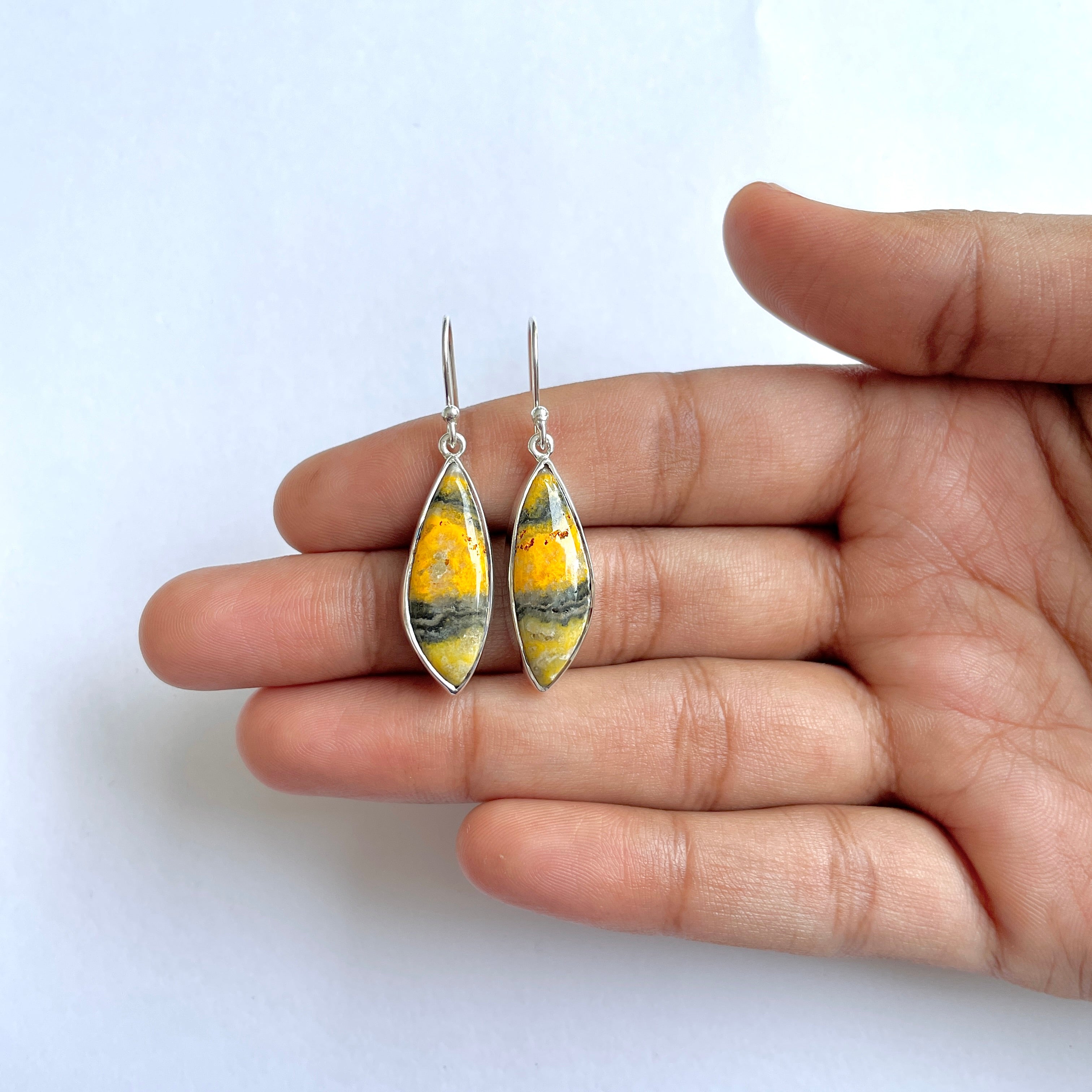 Bumble bee Jasper Earring-(BBJ-3-61)