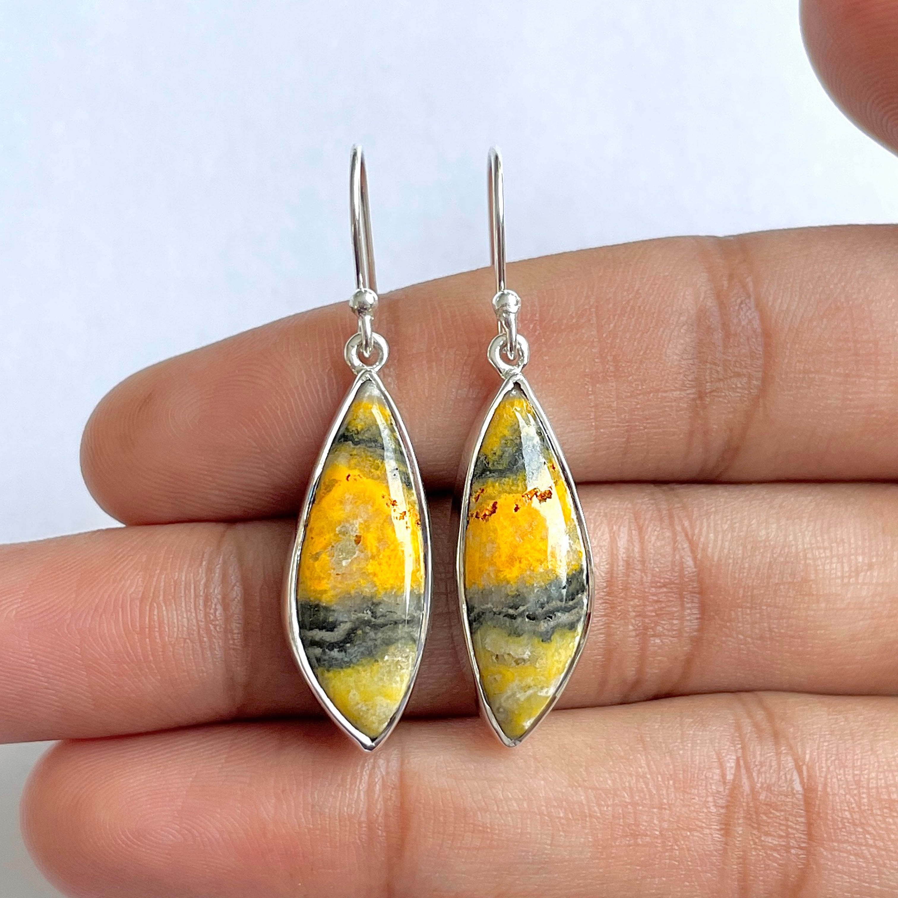 Bumble bee Jasper Earring-(BBJ-3-61)