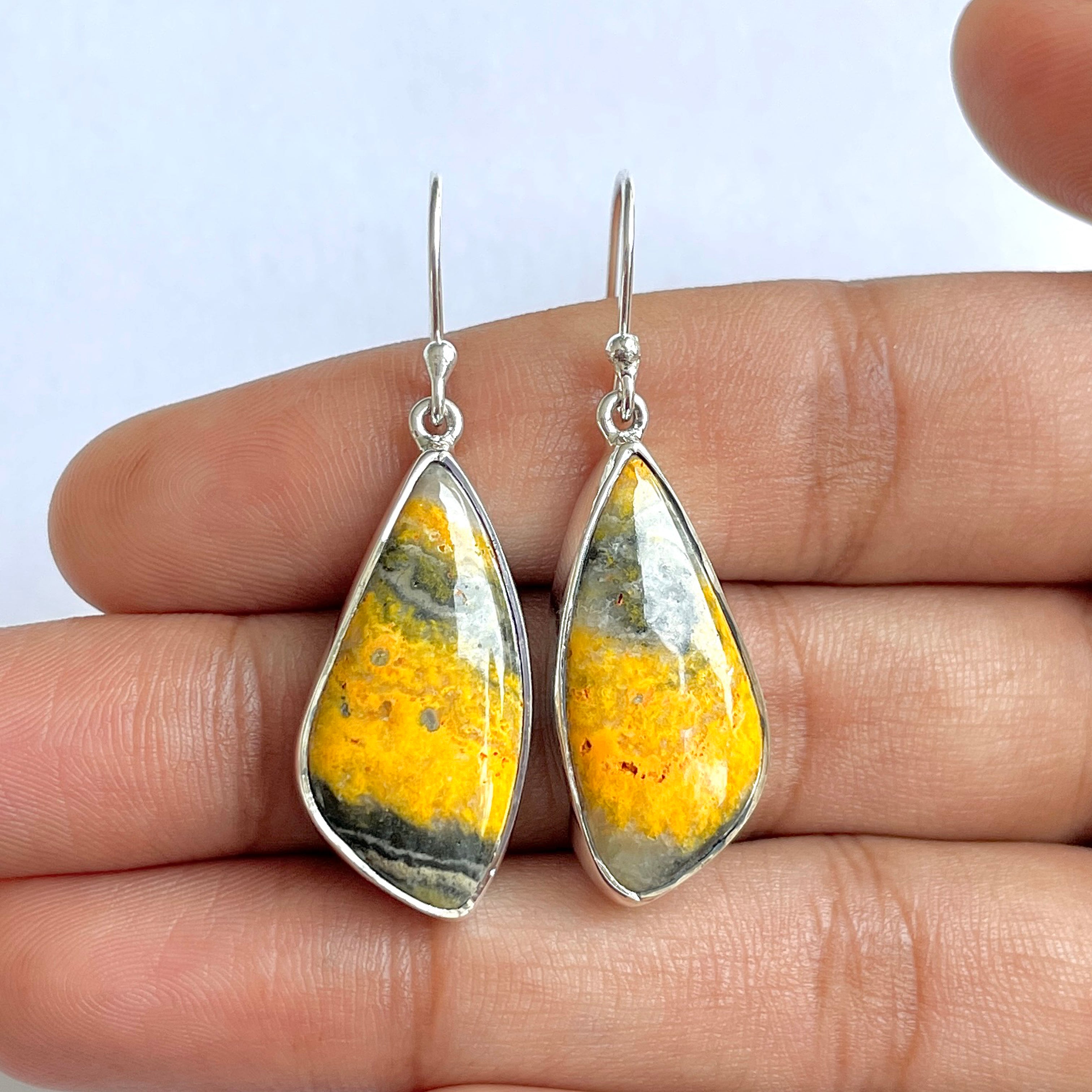 Bumble bee Jasper Earring-(BBJ-3-63)