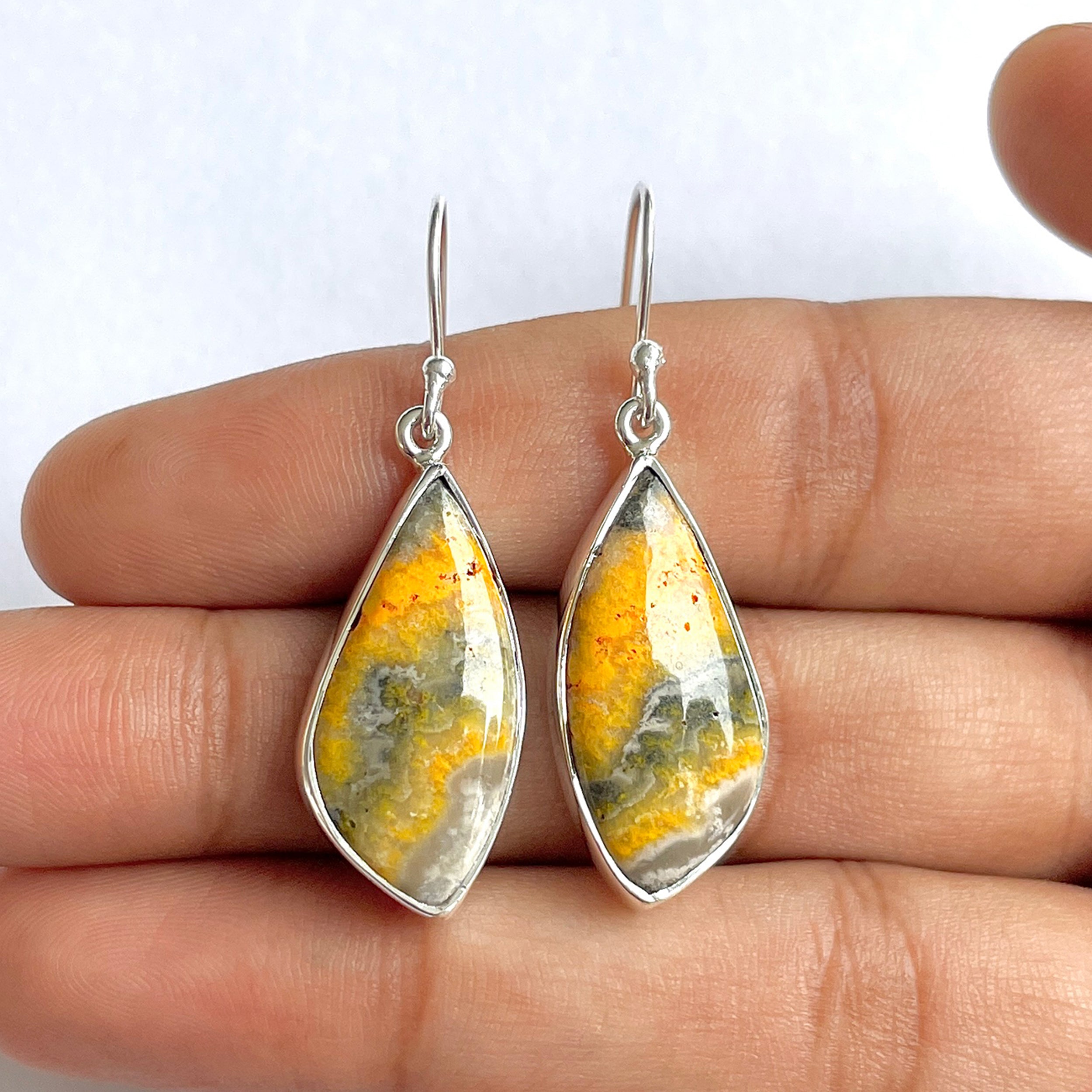 Bumble bee Jasper Earring-(BBJ-3-7)