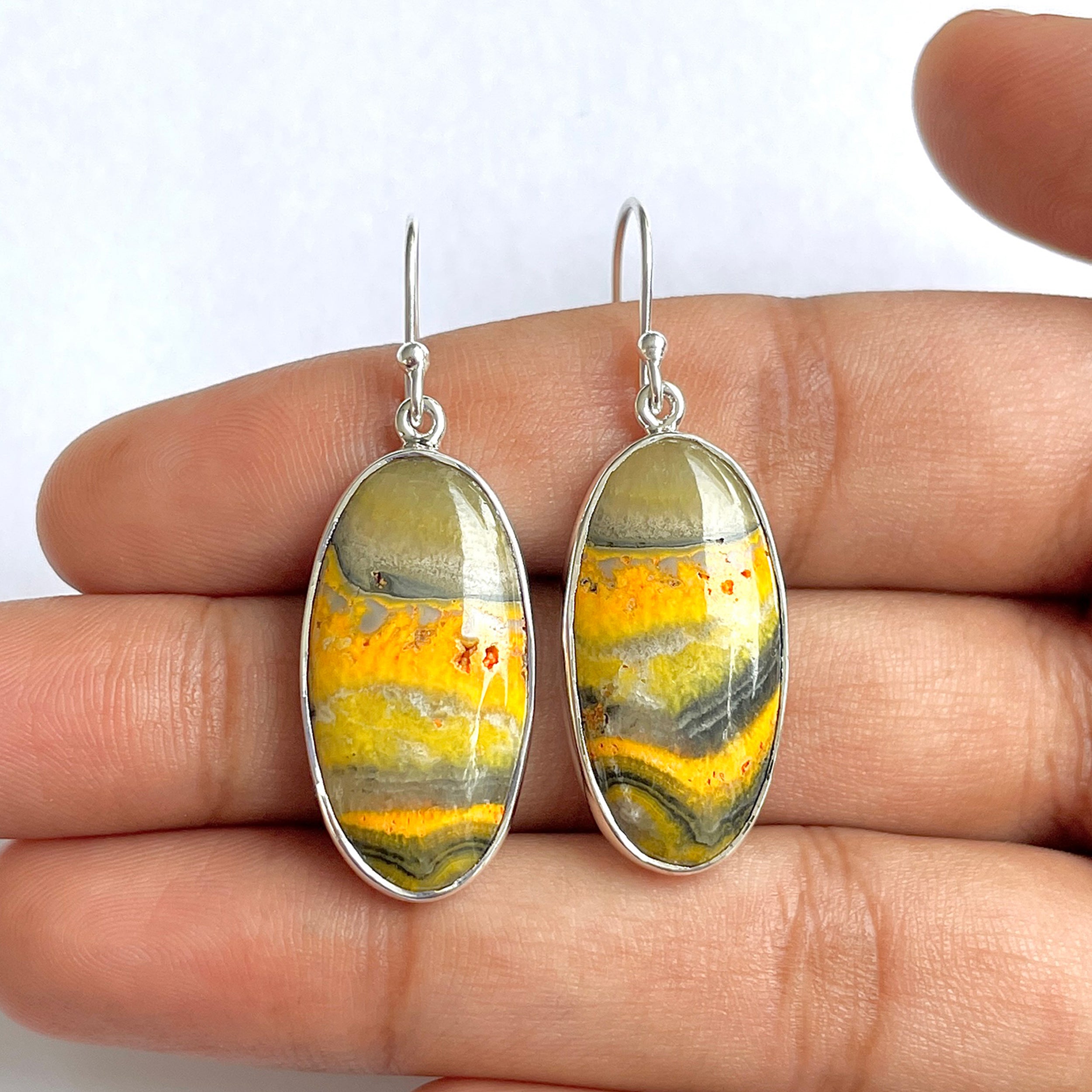 Bumble bee Jasper Earring-(BBJ-3-9)