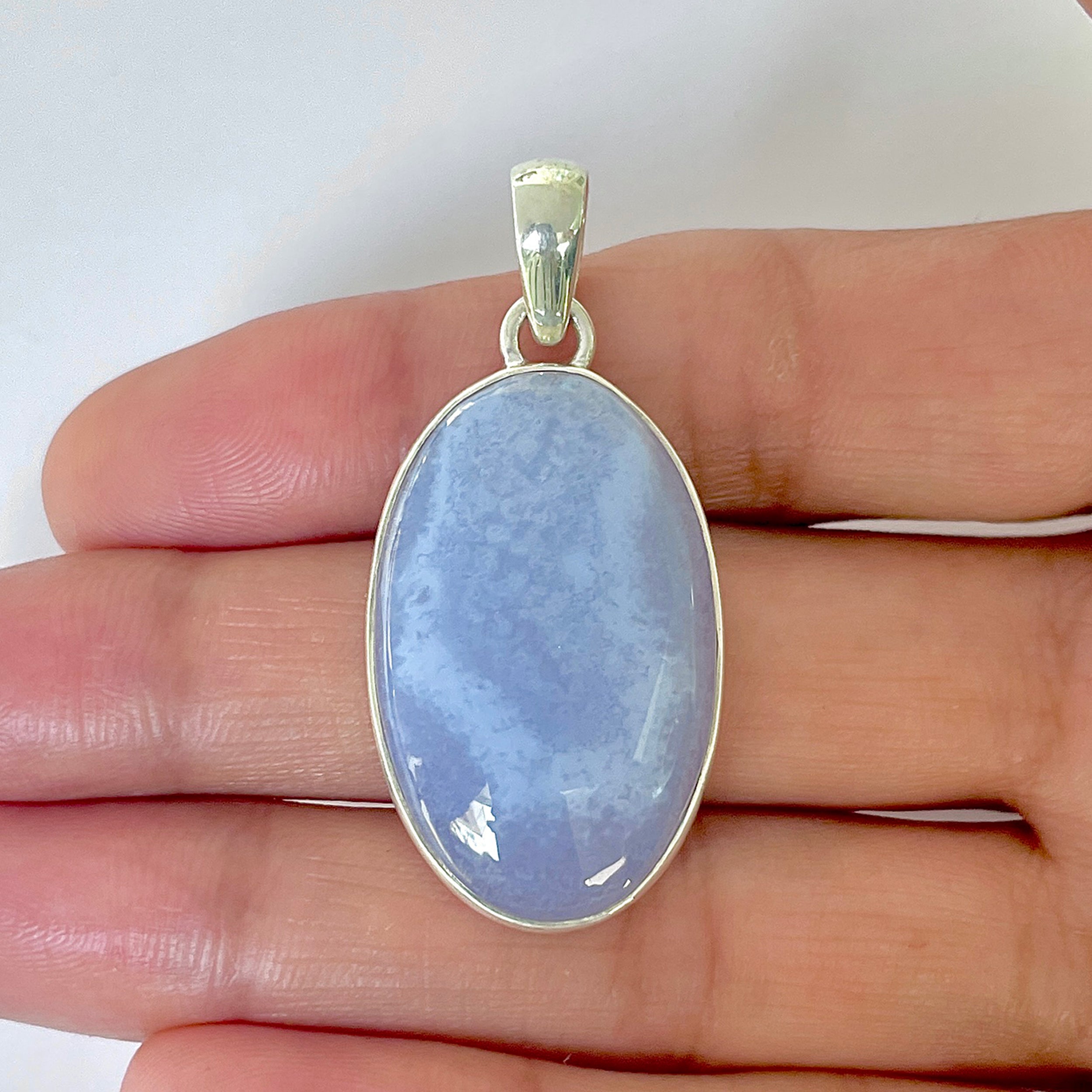 Blue Chalcedony Pendant-(BCH-1-20)