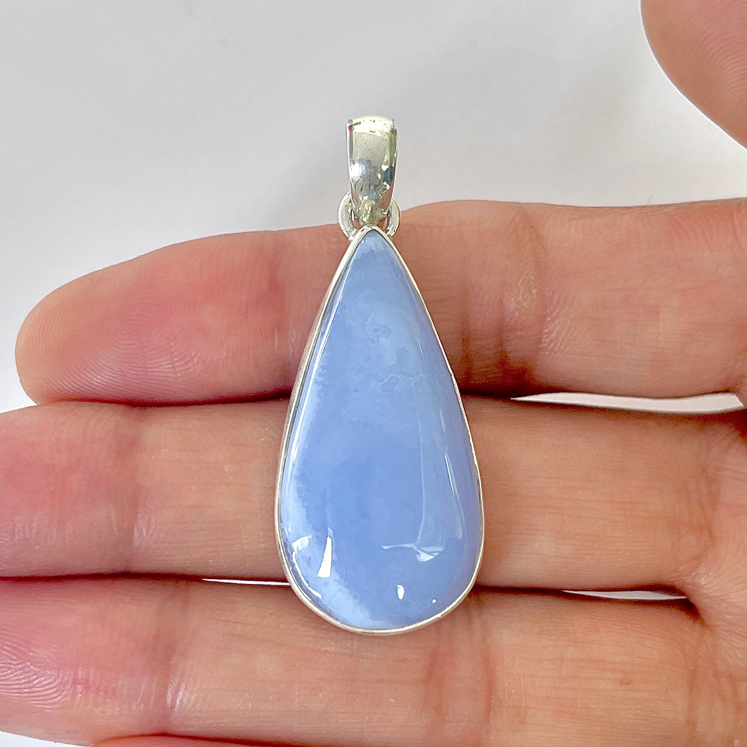 Blue Chalcedony Pendant-(BCH-1-50)