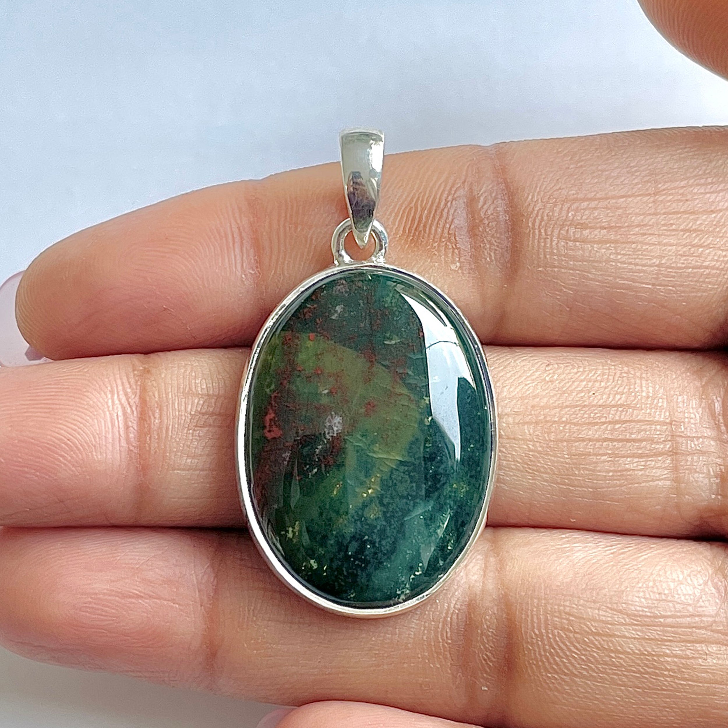 Blood stone Pendant-(BDS-1-1)