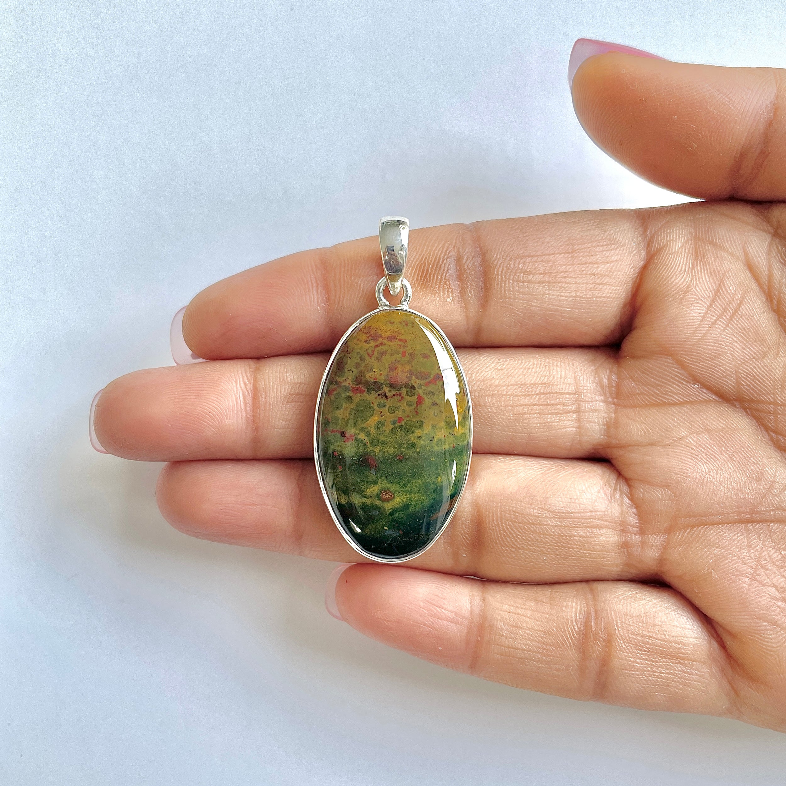 Blood stone Pendant-(BDS-1-12)