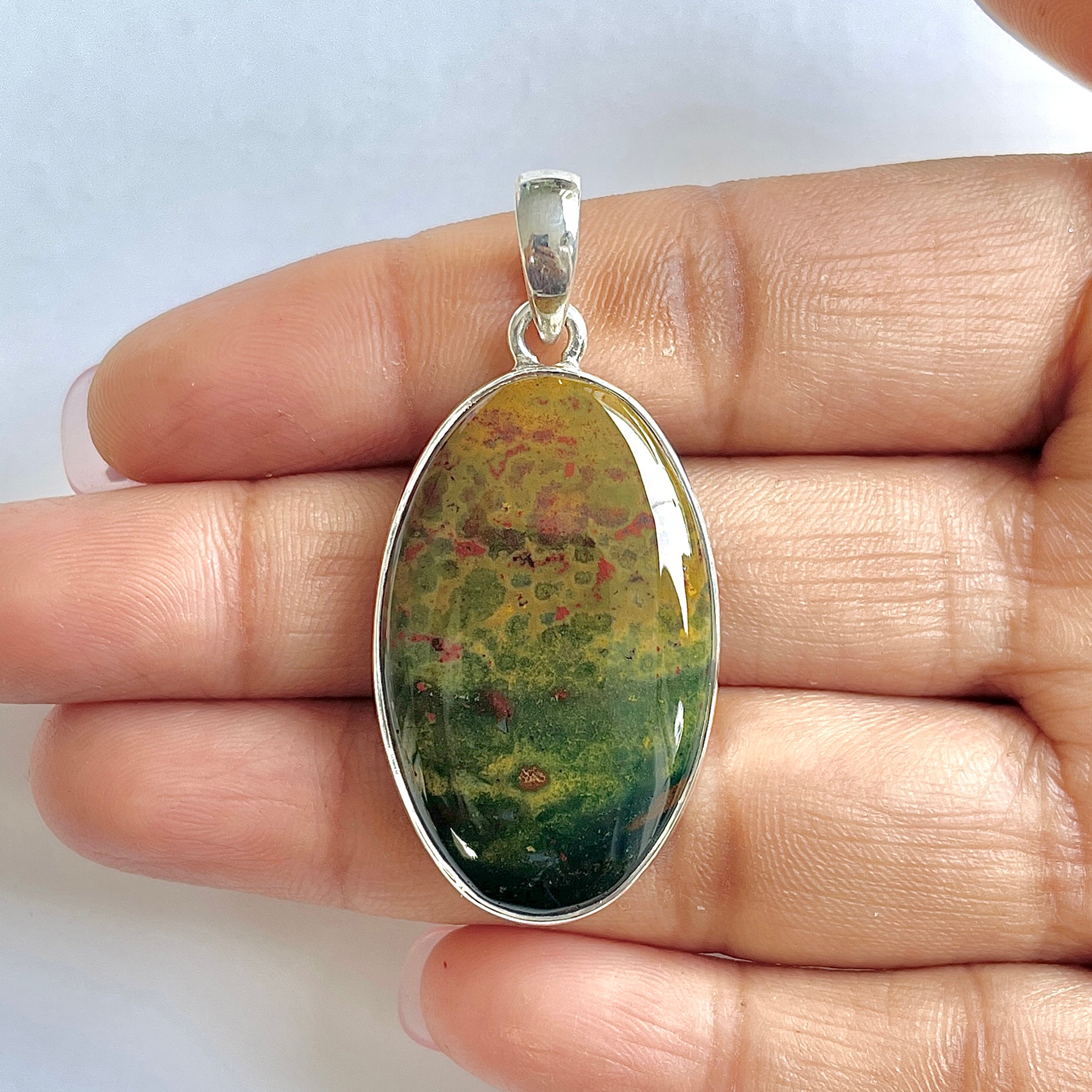 Blood stone Pendant-(BDS-1-12)