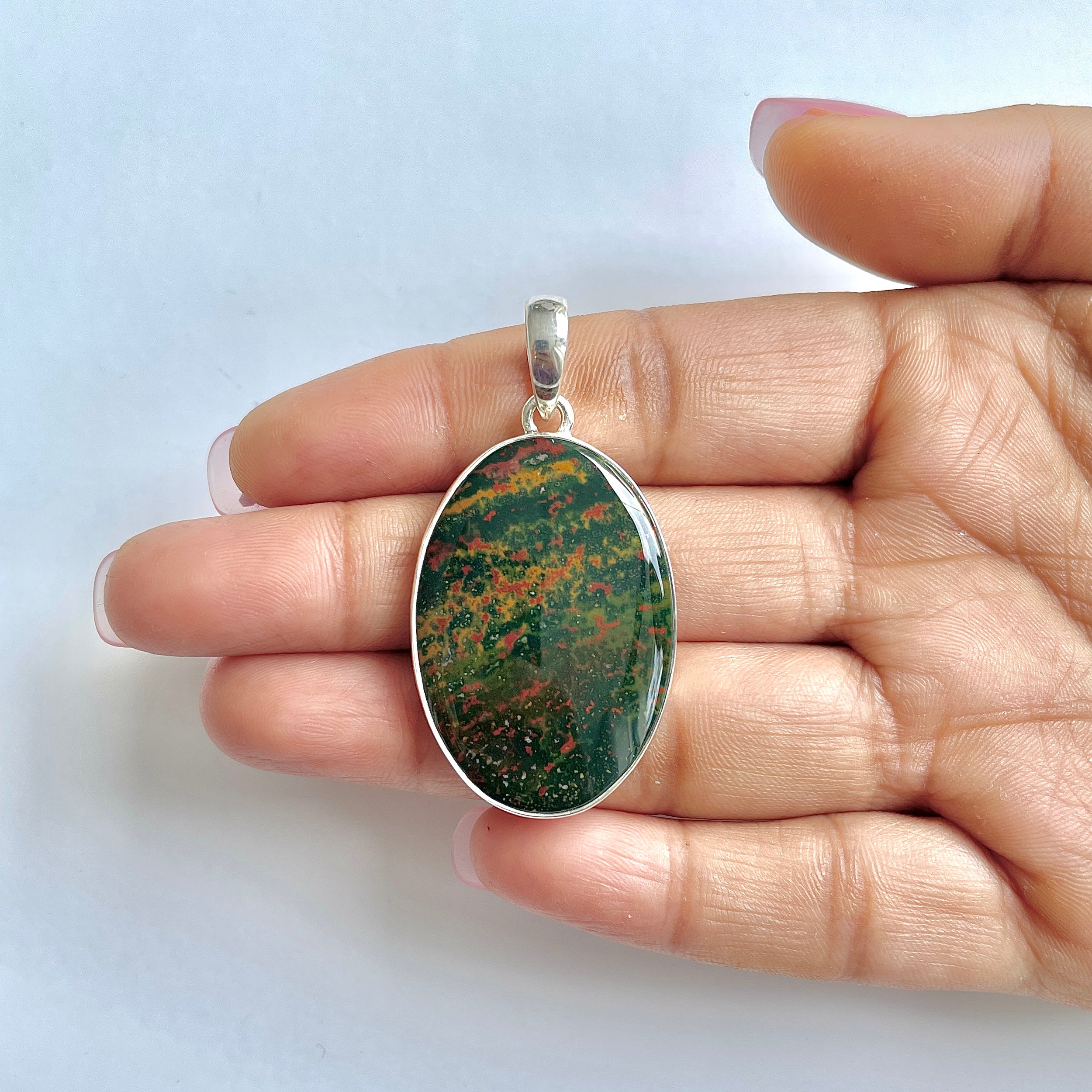 Blood stone Pendant-(BDS-1-16)