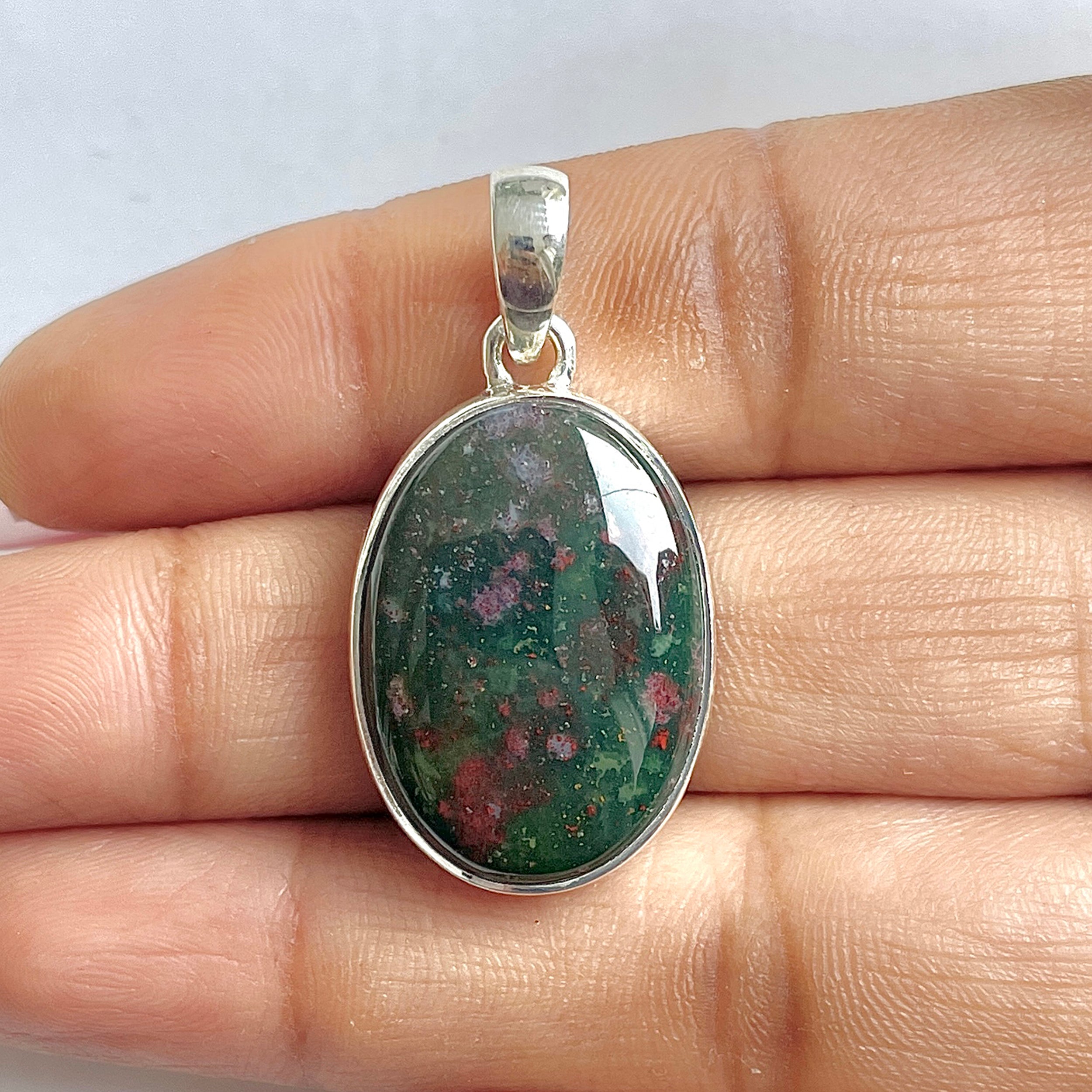 Blood stone Pendant-(BDS-1-17)