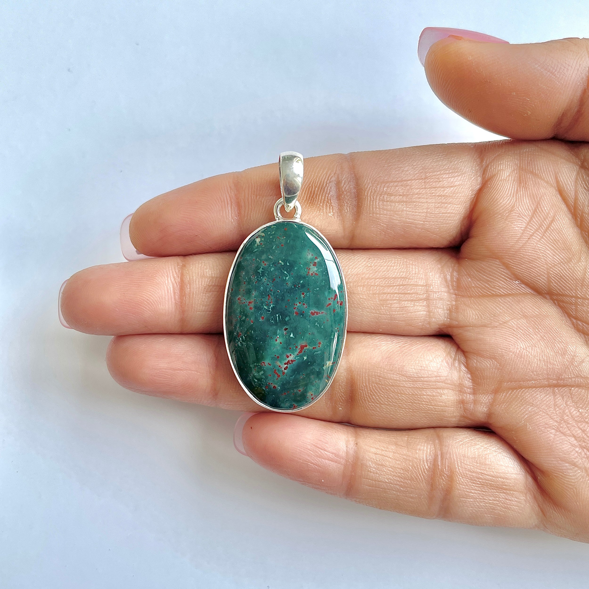 Blood stone Pendant-(BDS-1-18)