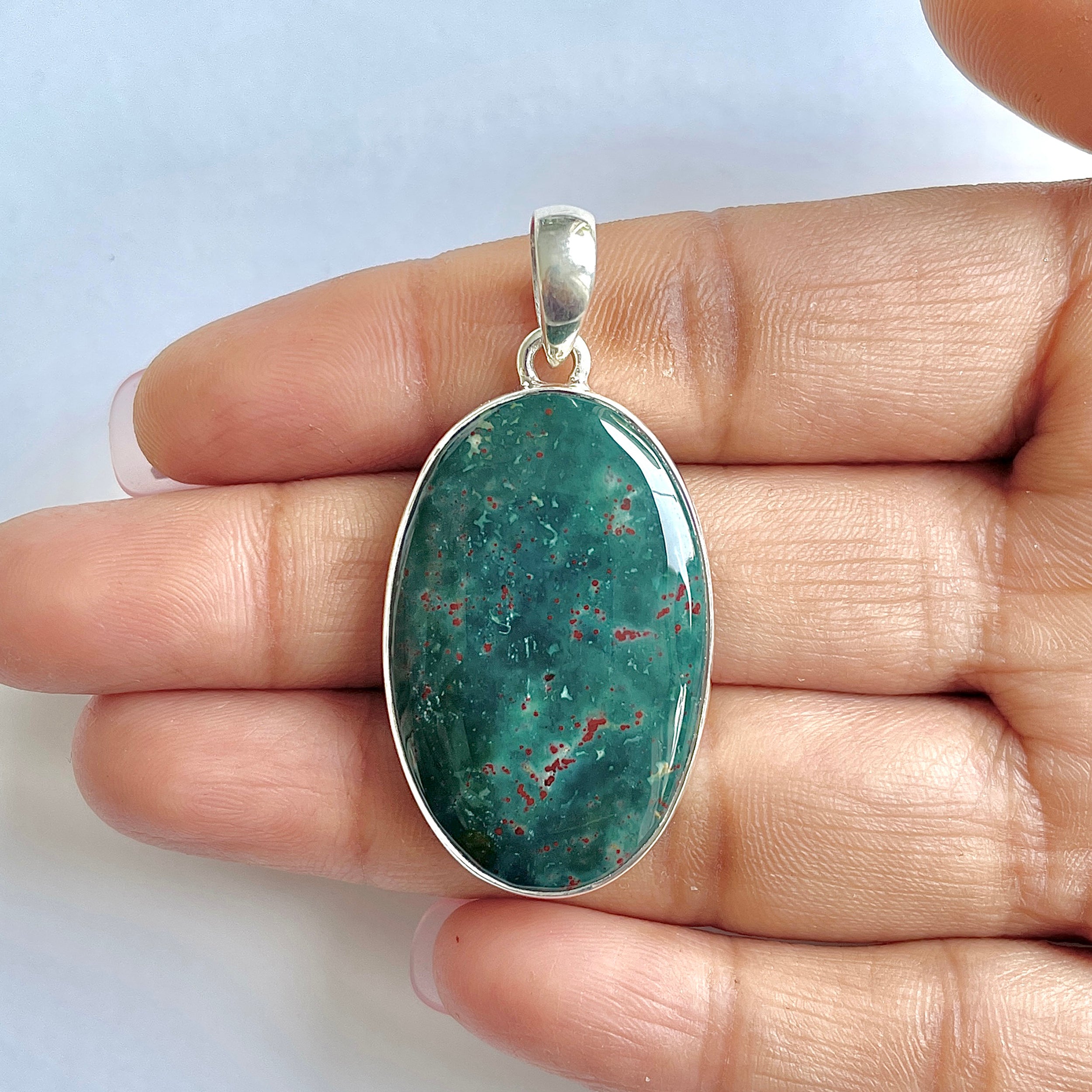 Blood stone Pendant-(BDS-1-18)