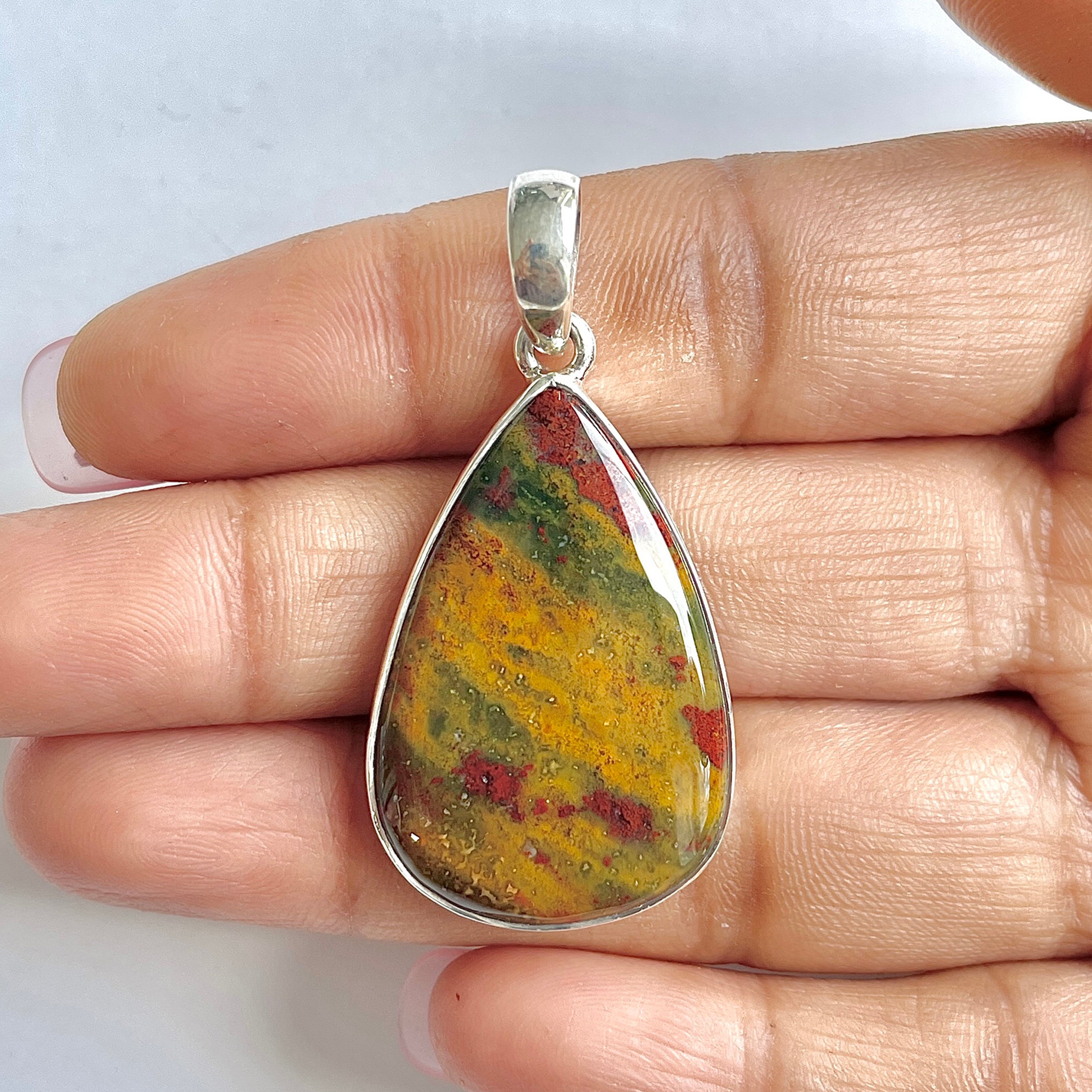 Blood stone Pendant-(BDS-1-25)