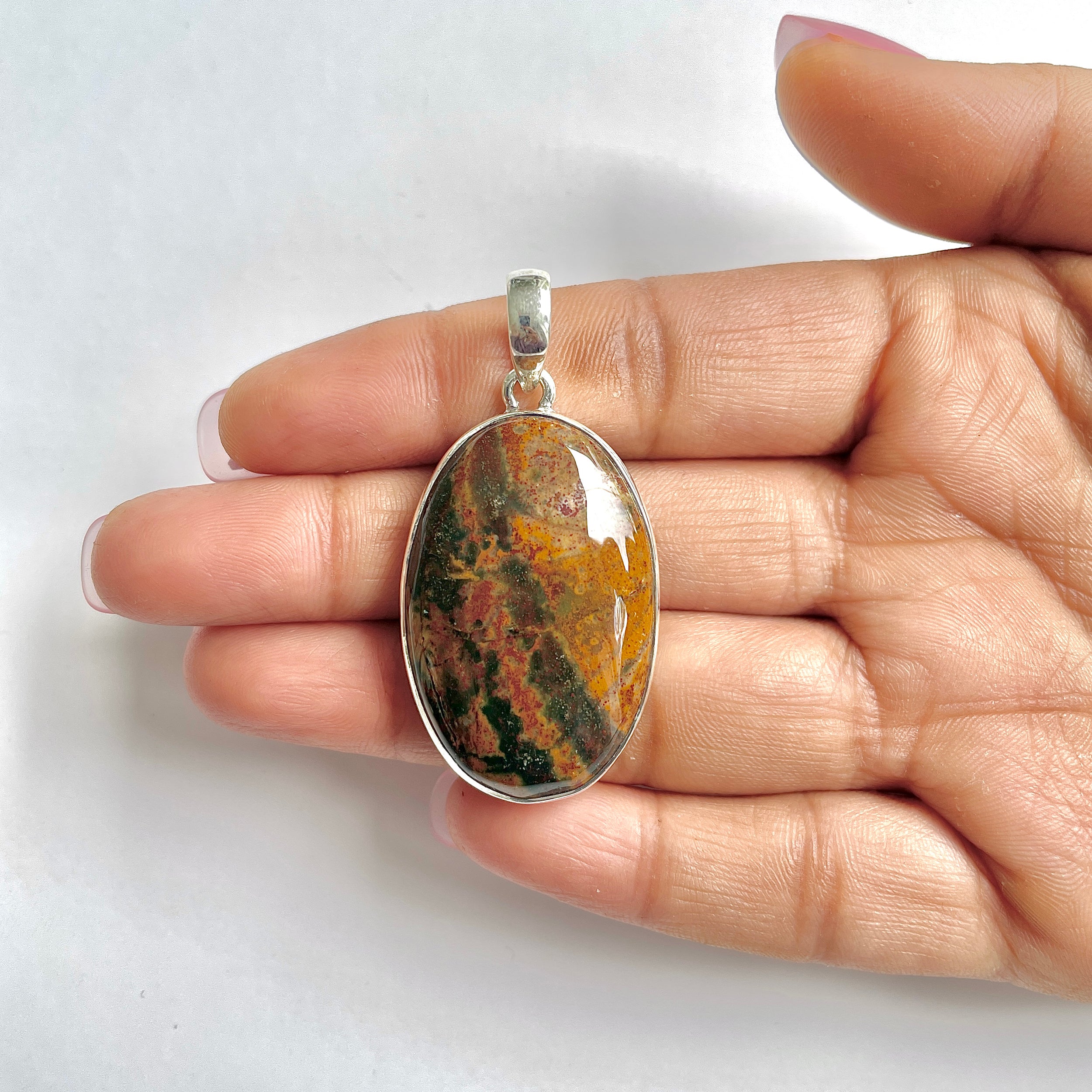 Blood stone Pendant-(BDS-1-27)