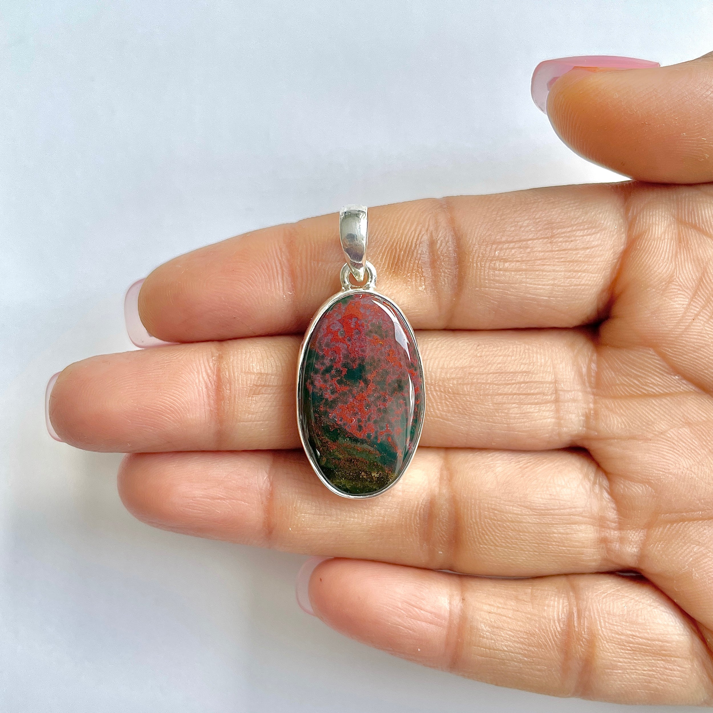 Blood stone Pendant-(BDS-1-28)