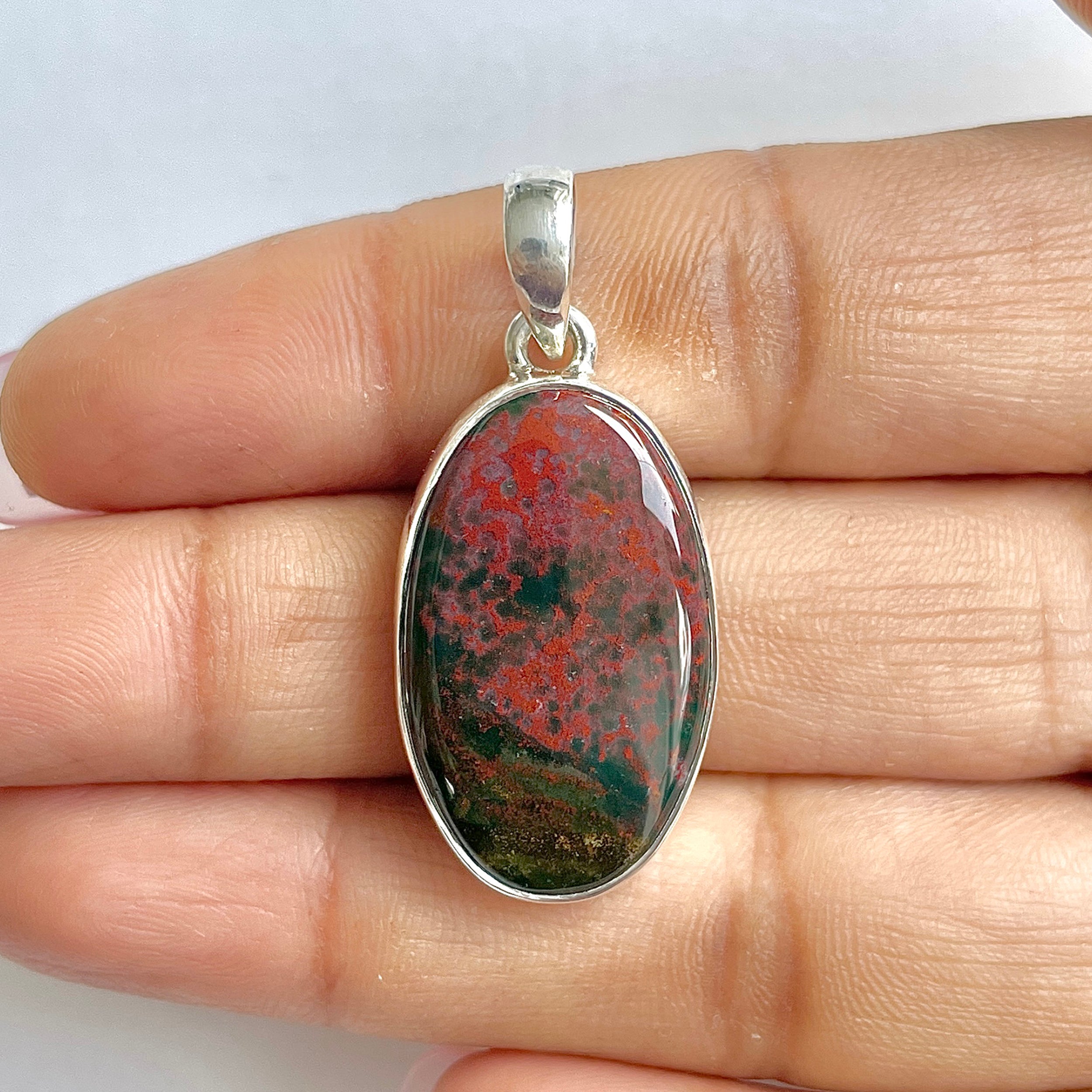 Blood stone Pendant-(BDS-1-28)