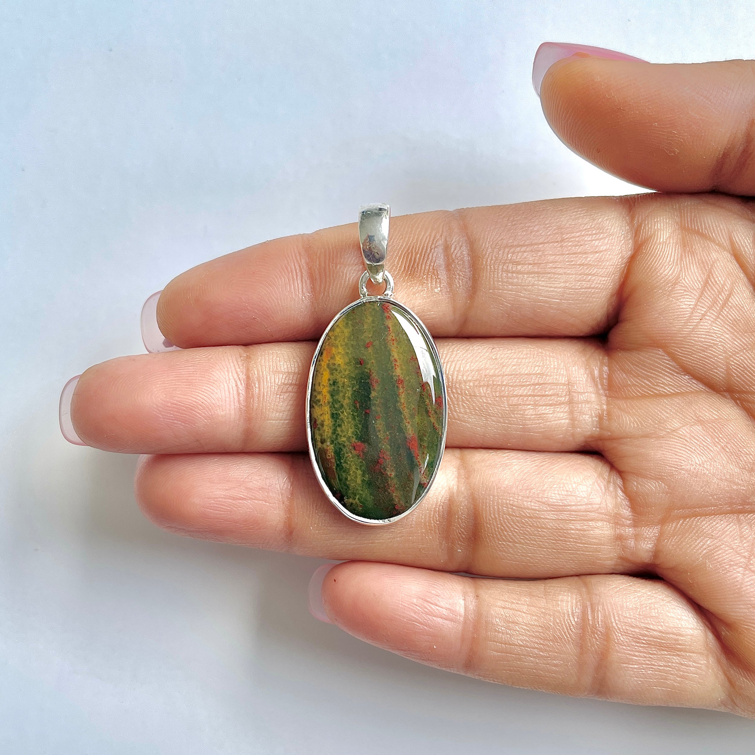Blood stone Pendant-(BDS-1-29)