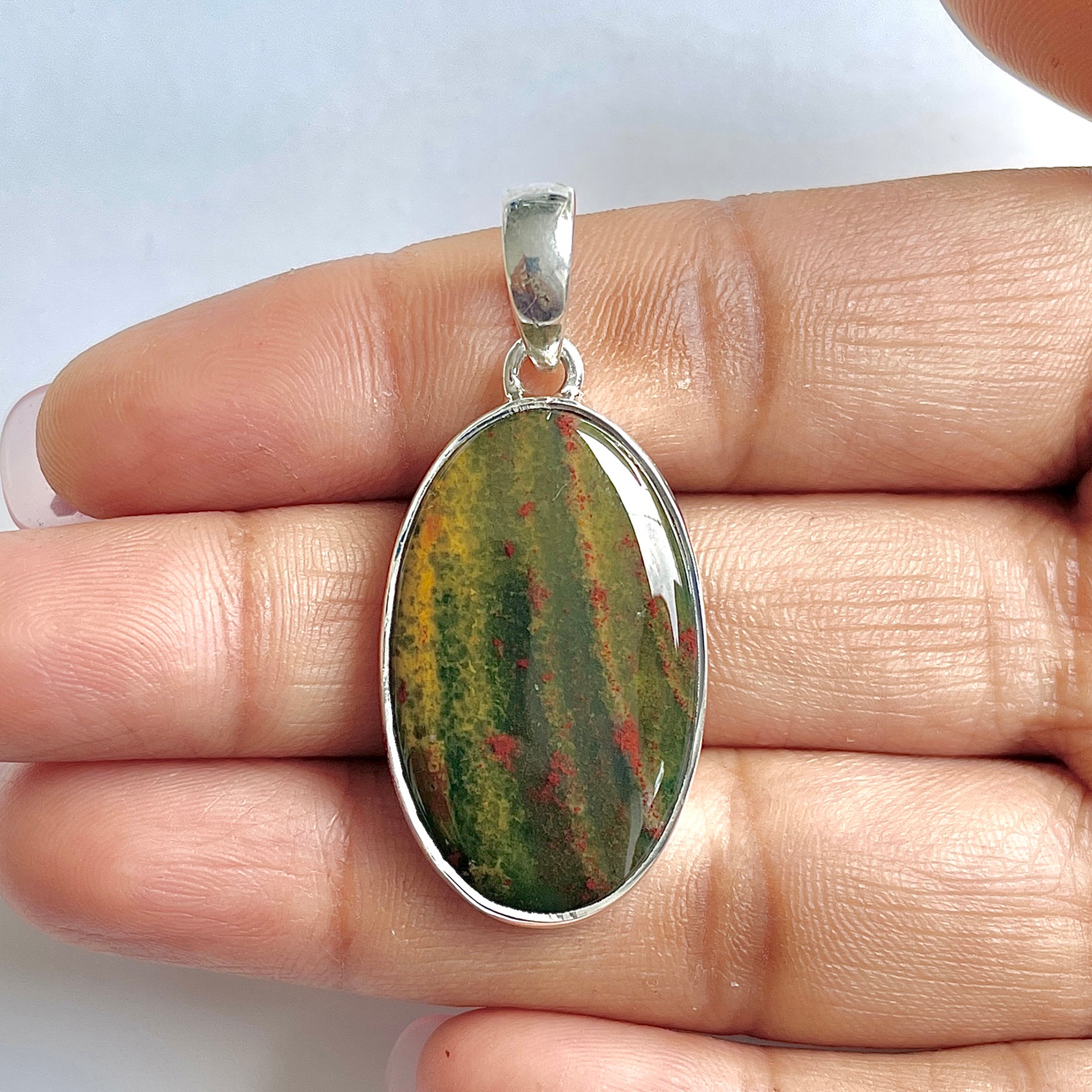Blood stone Pendant-(BDS-1-29)