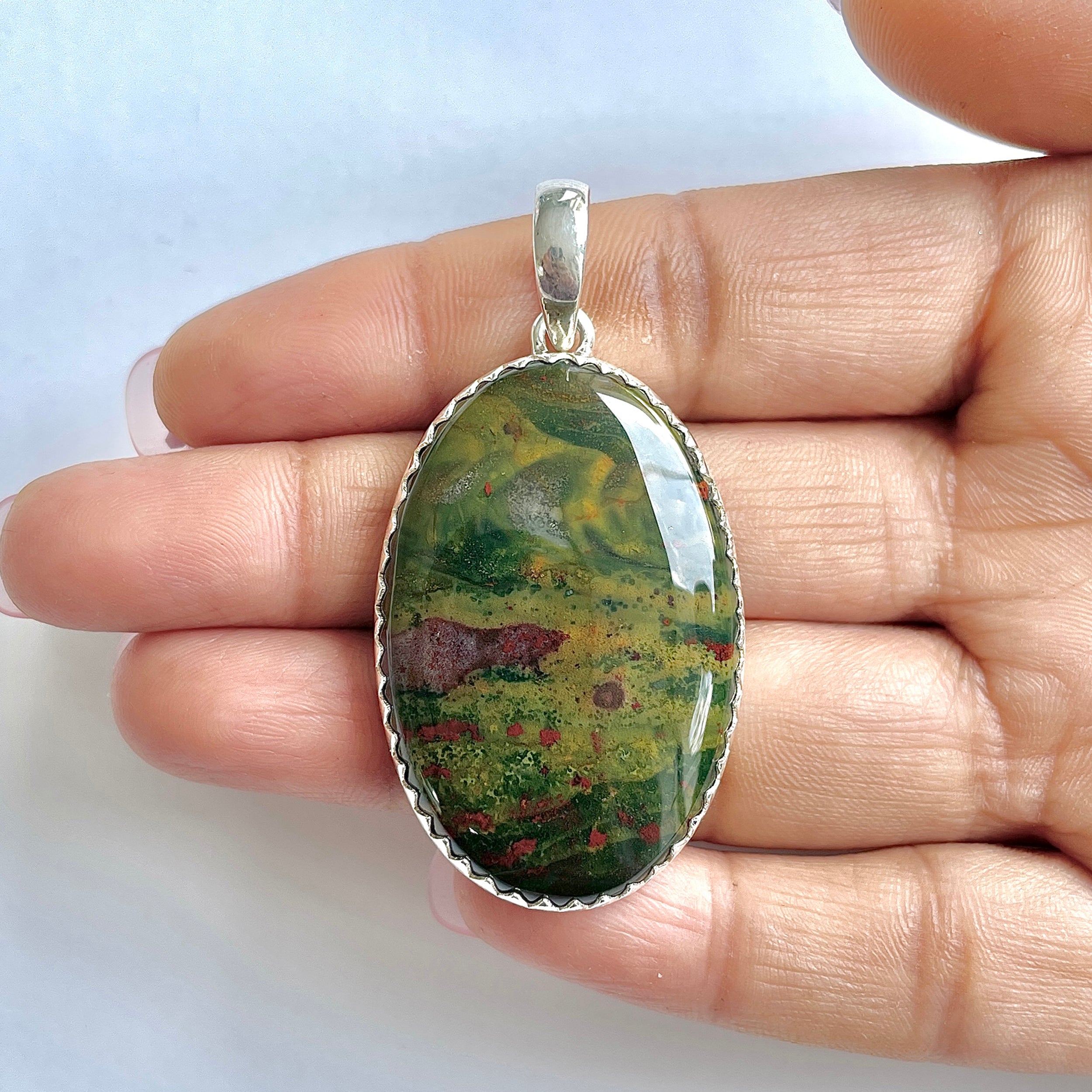 Blood stone Pendant-(BDS-1-30)
