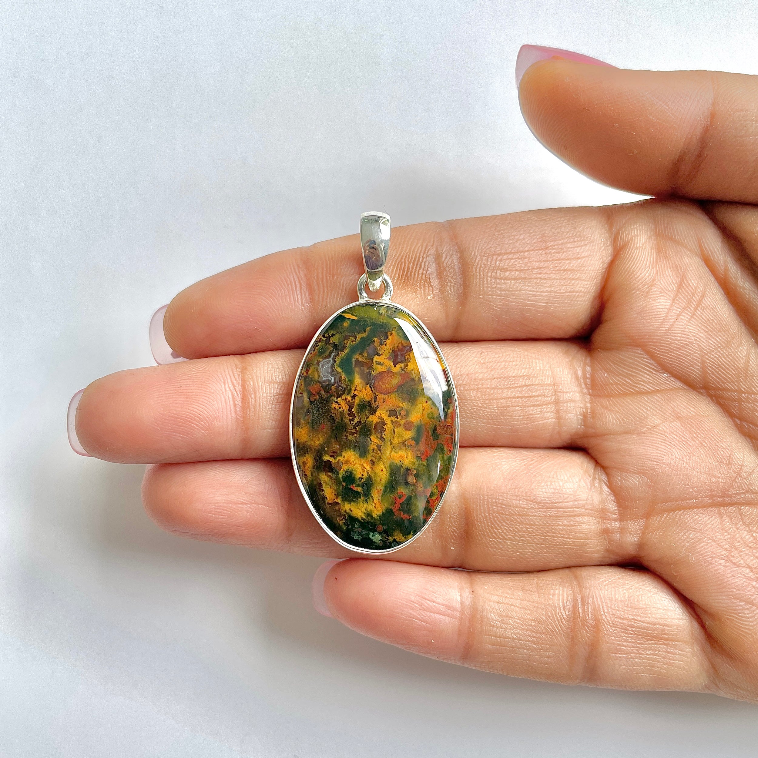 Blood stone Pendant-(BDS-1-31)