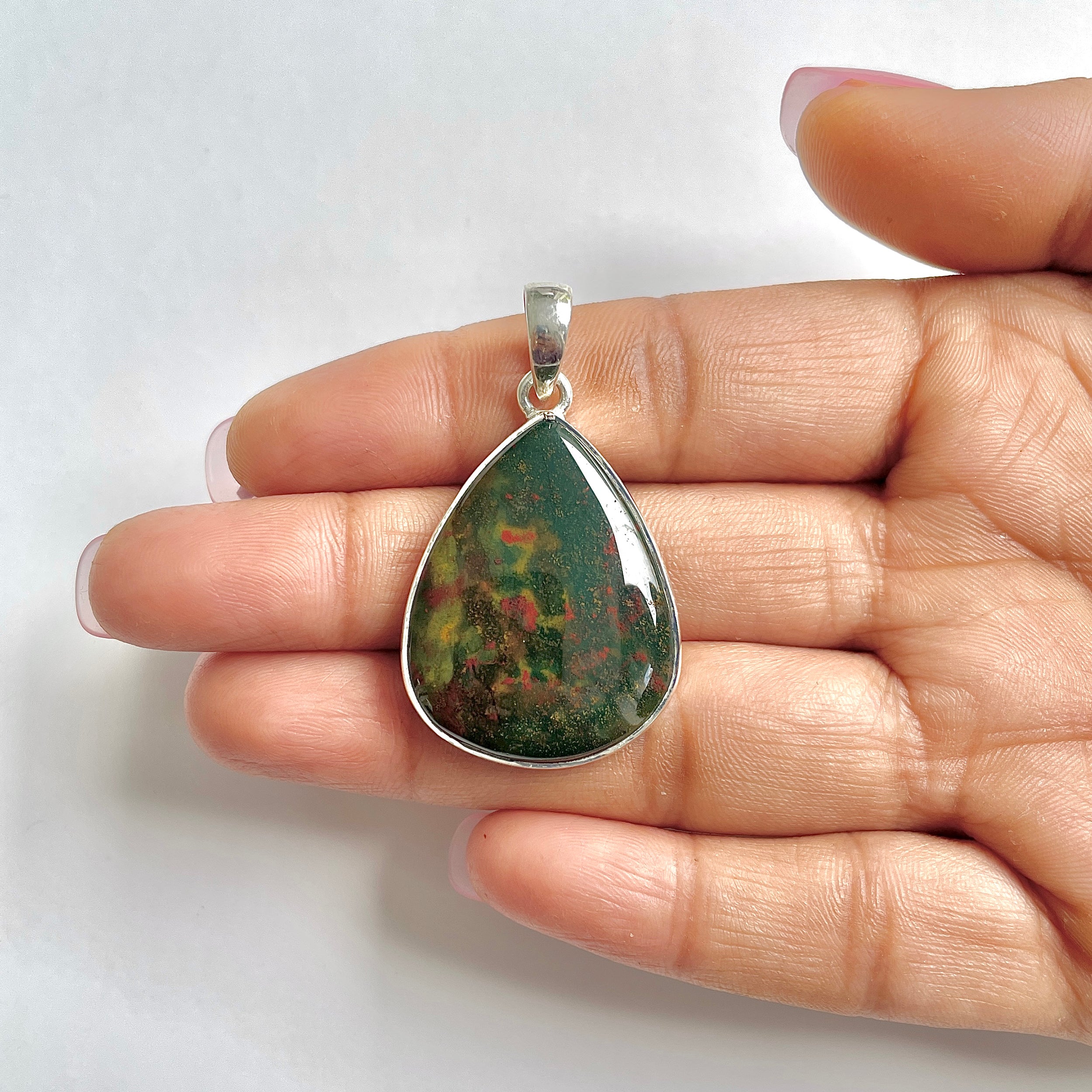 Blood stone Pendant-(BDS-1-36)