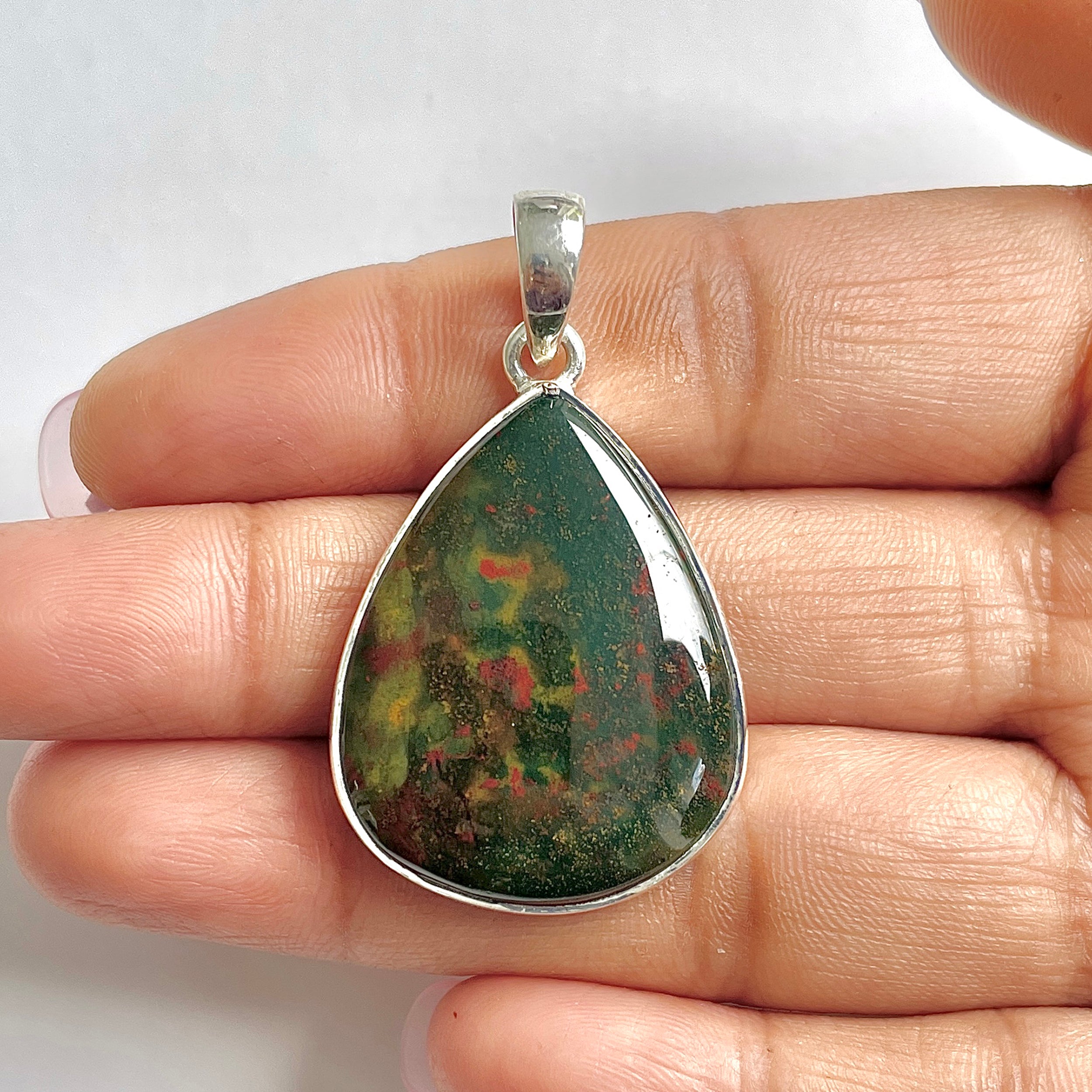 Blood stone Pendant-(BDS-1-36)