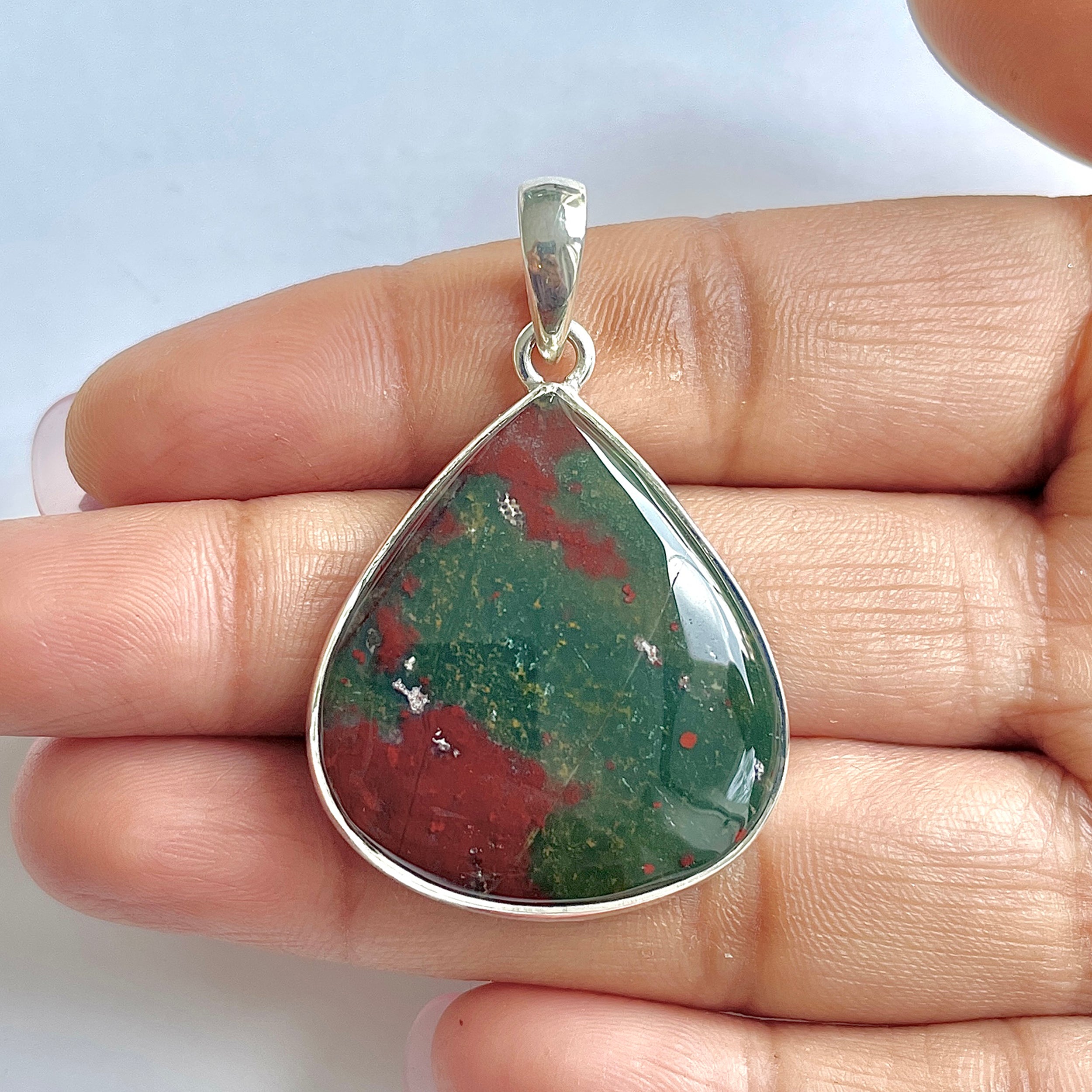 Blood stone Pendant-(BDS-1-39)