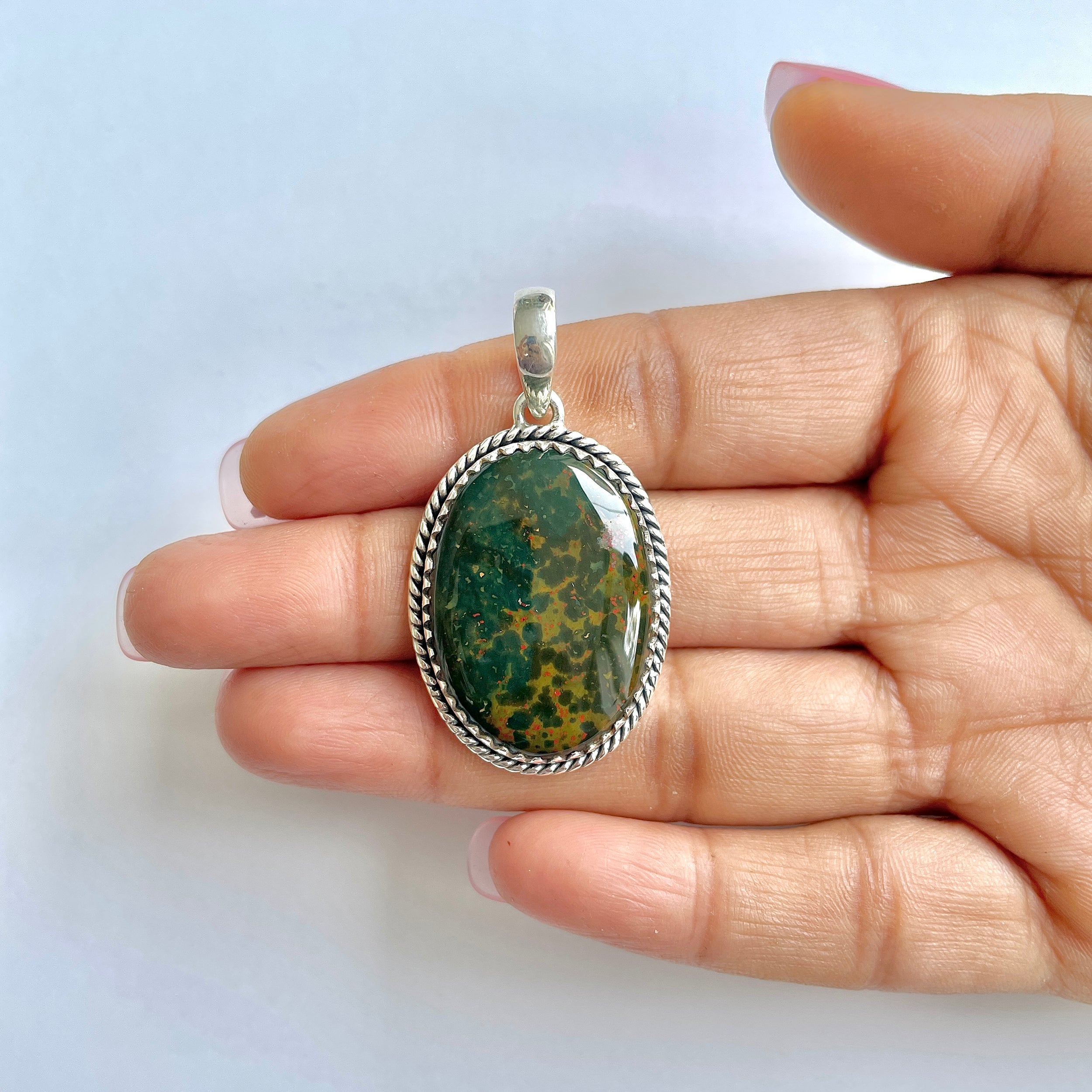 Blood stone Pendant-(BDS-1-42)