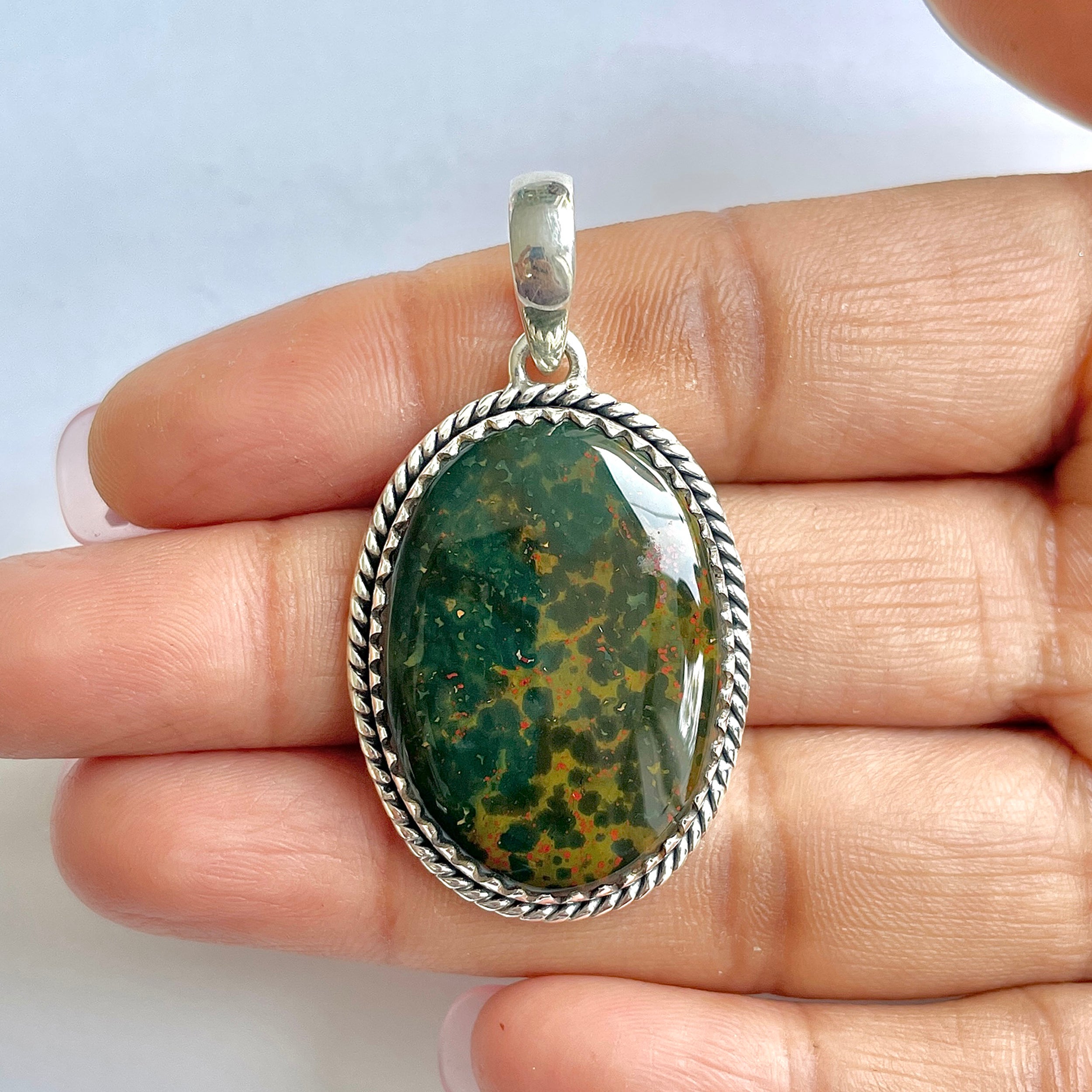Blood stone Pendant-(BDS-1-42)