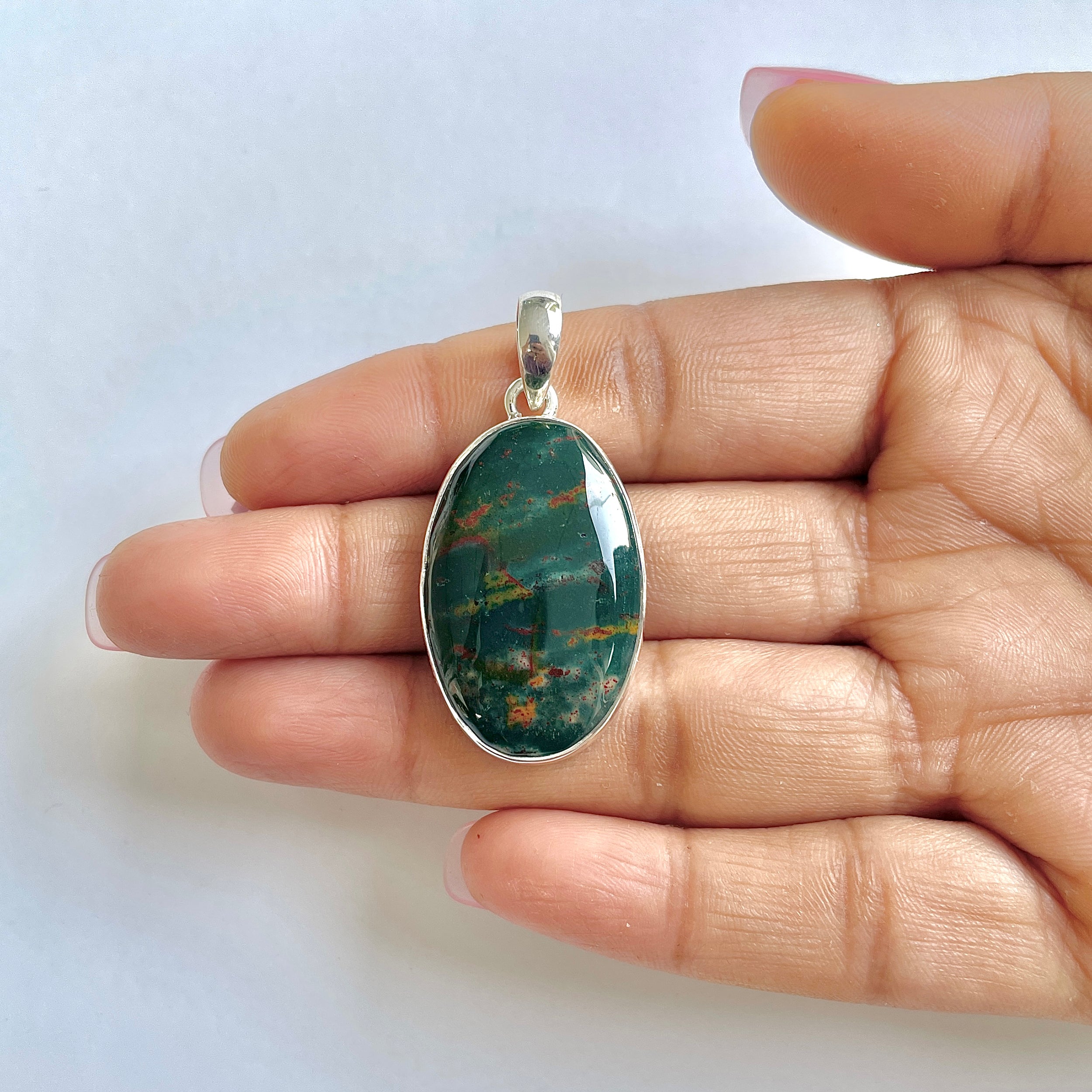 Blood stone Pendant-(BDS-1-43)